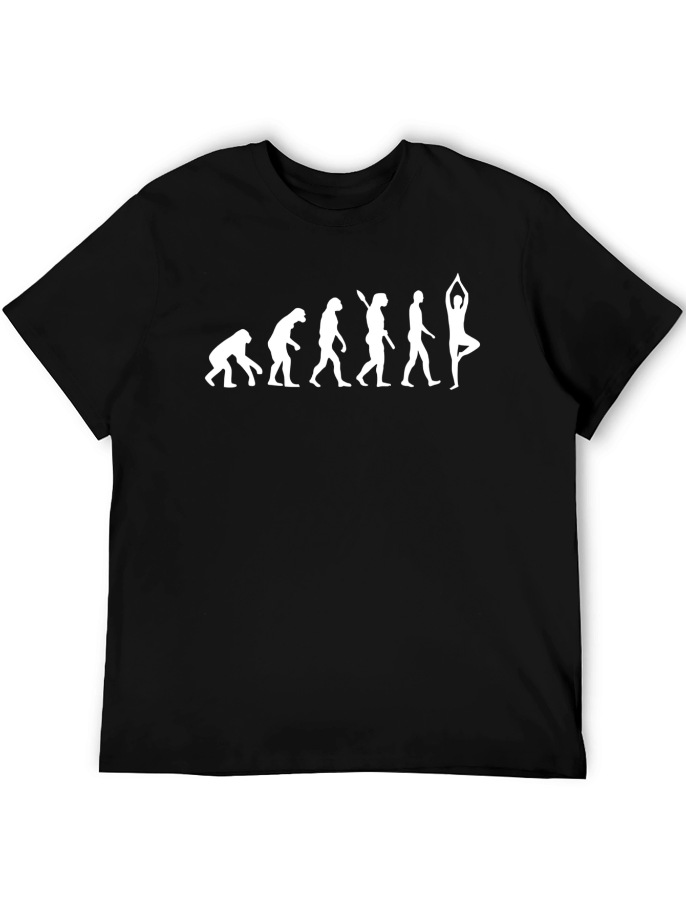 Yoga Evolution Graphic Tee - Black Cotton T-Shirt