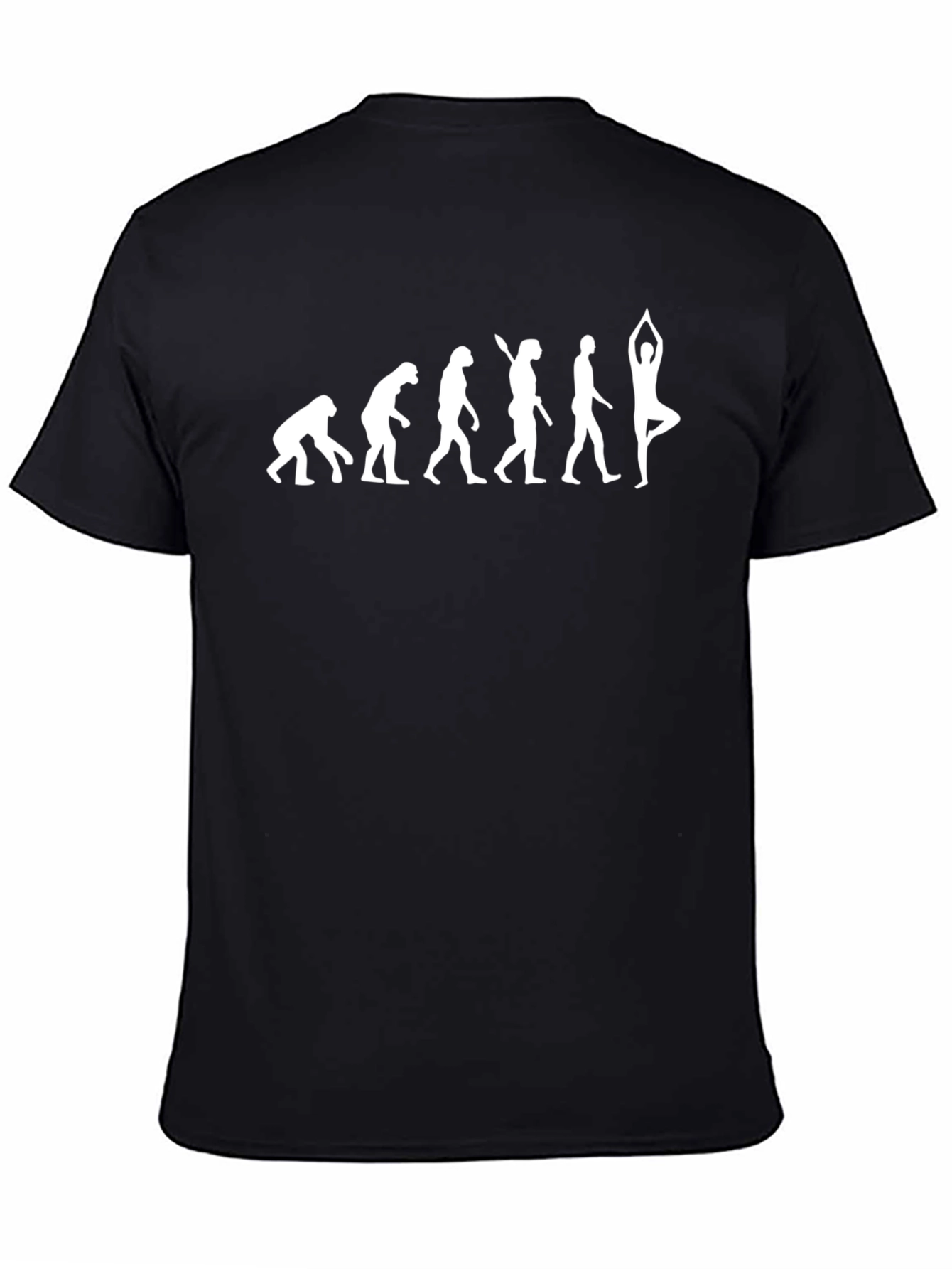 Yoga Evolution Graphic Tee - Black Cotton T-Shirt