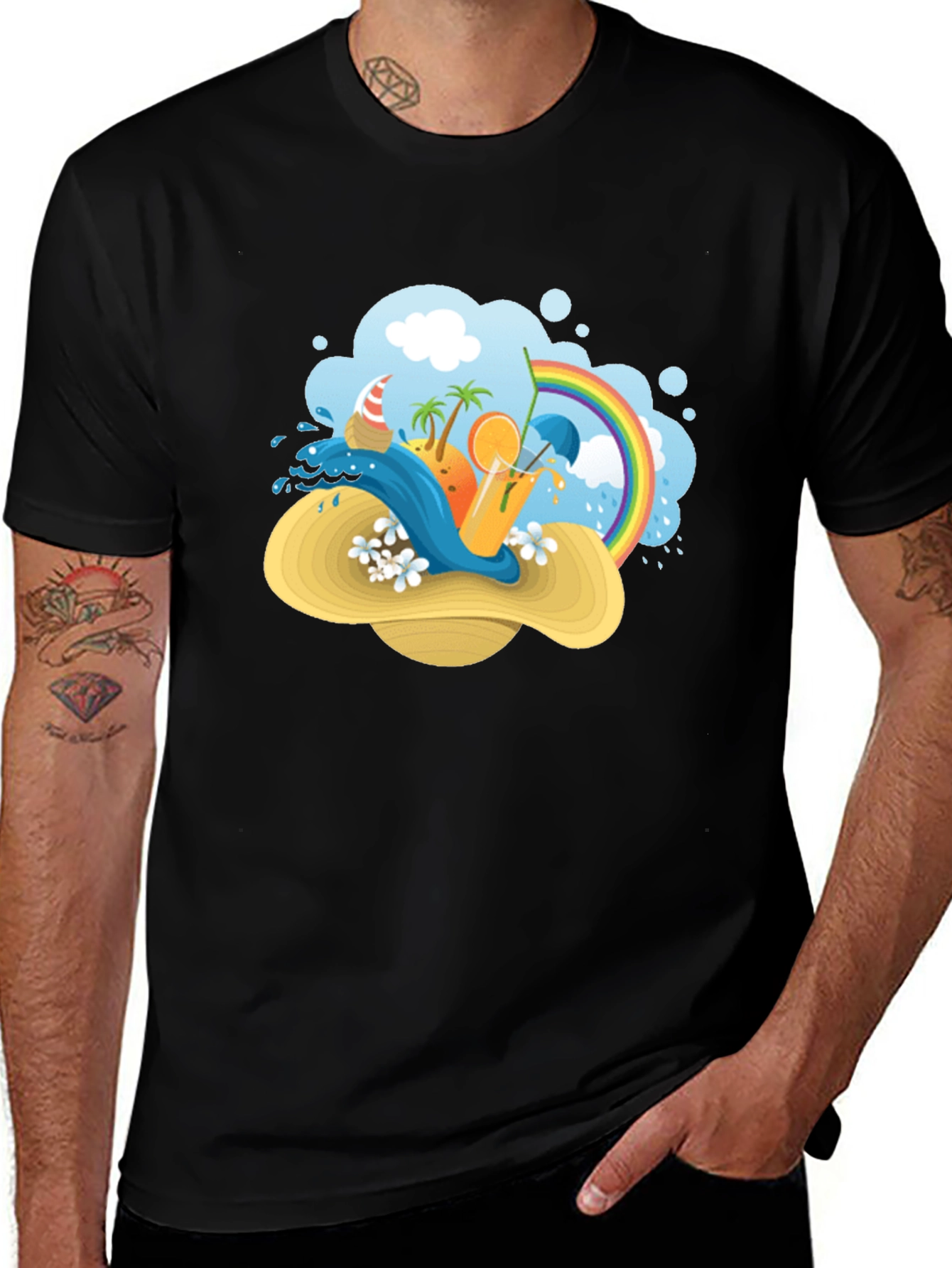 Summer Beach Hat T-Shirt: Vacation Vibes