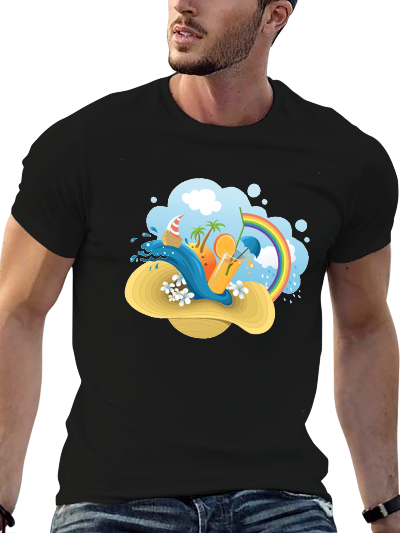 Summer Beach Hat T-Shirt: Vacation Vibes