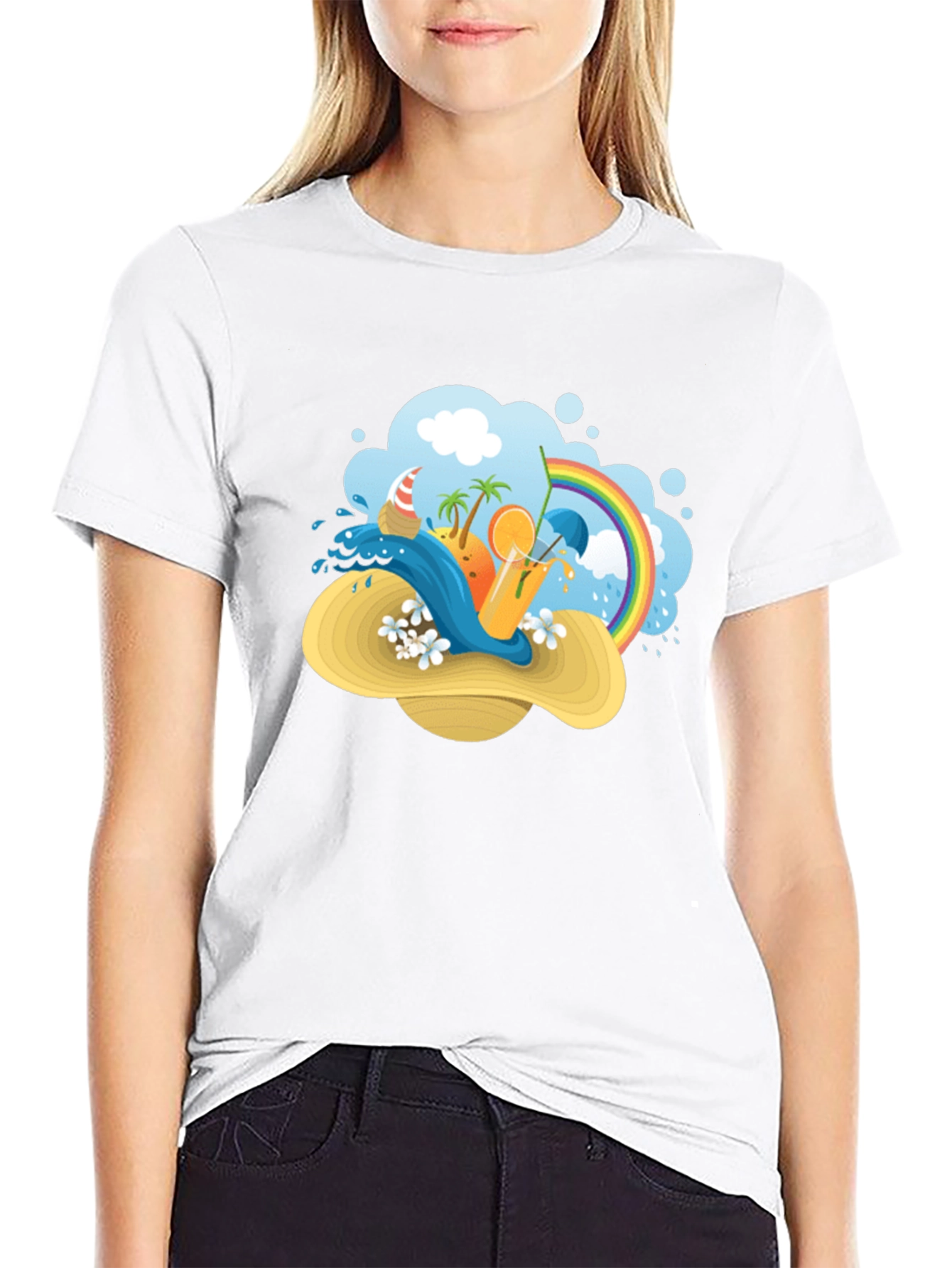 Summer Beach Hat T-Shirt: Vacation Vibes