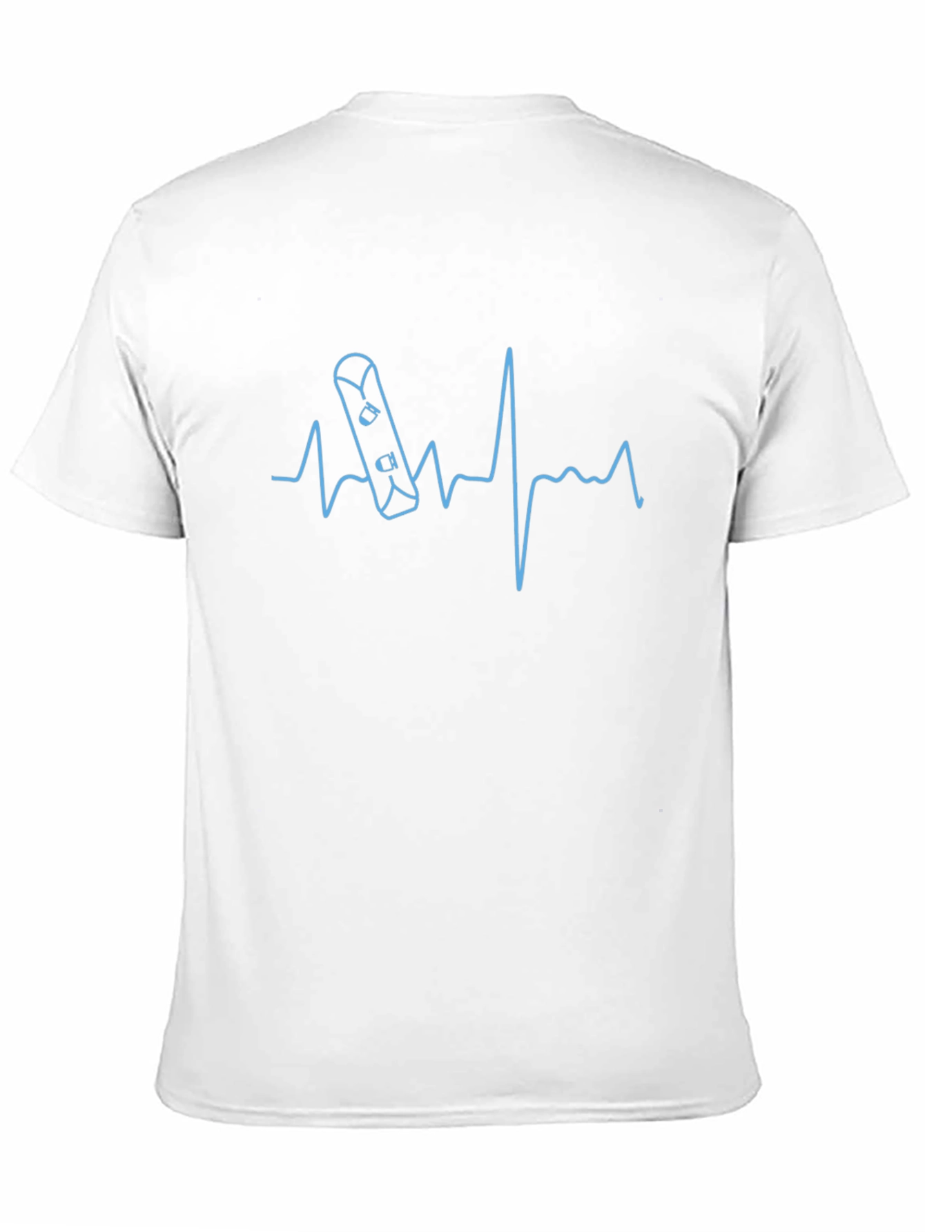 Skateboard Heartbeat Graphic Tee - Black