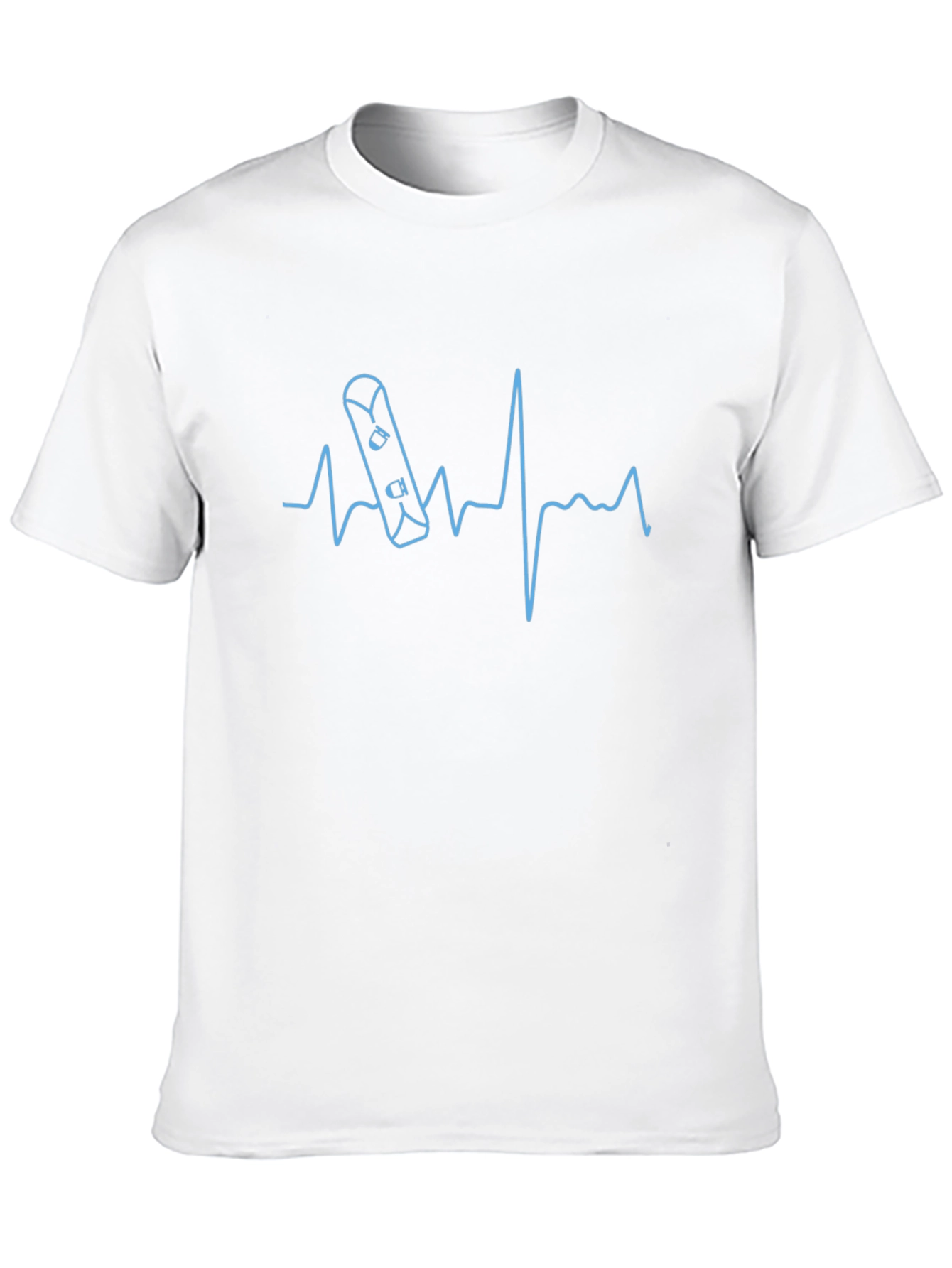 Skateboard Heartbeat Graphic Tee - Black