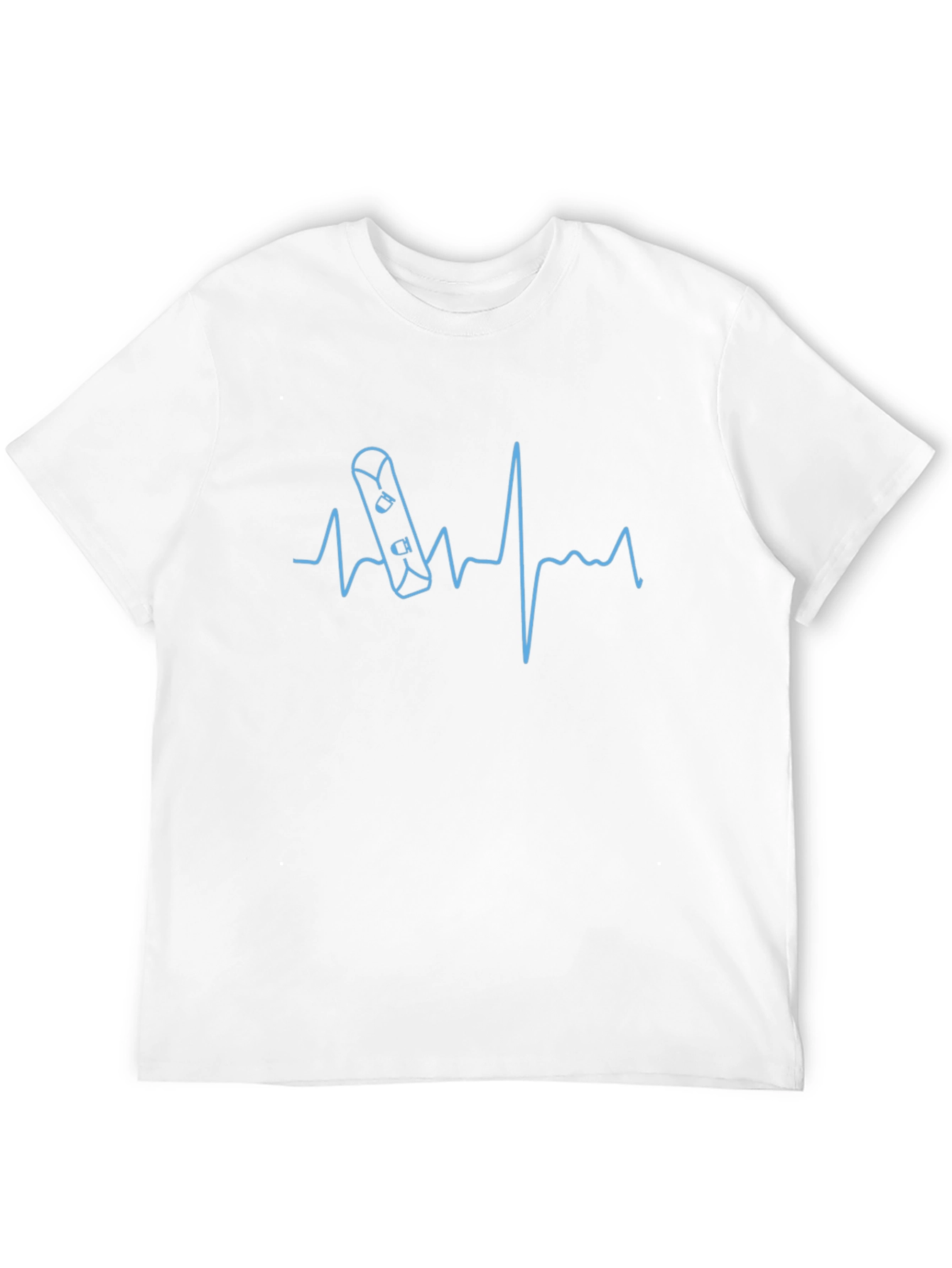Skateboard Heartbeat Graphic Tee - Black