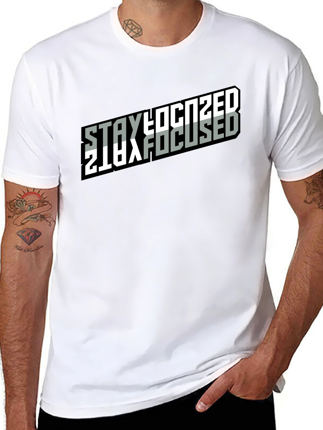 Stay Focused Black T-Shirt