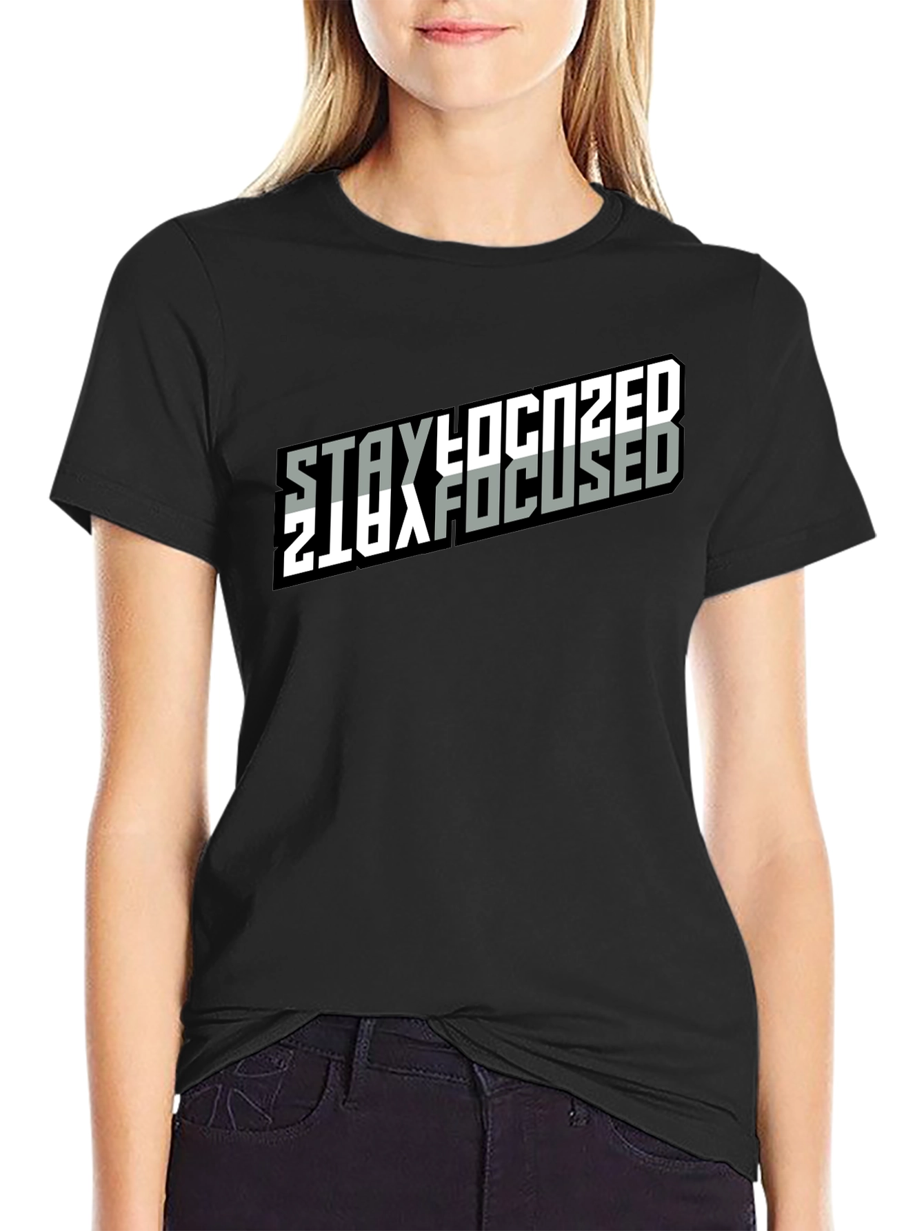 Stay Focused Black T-Shirt