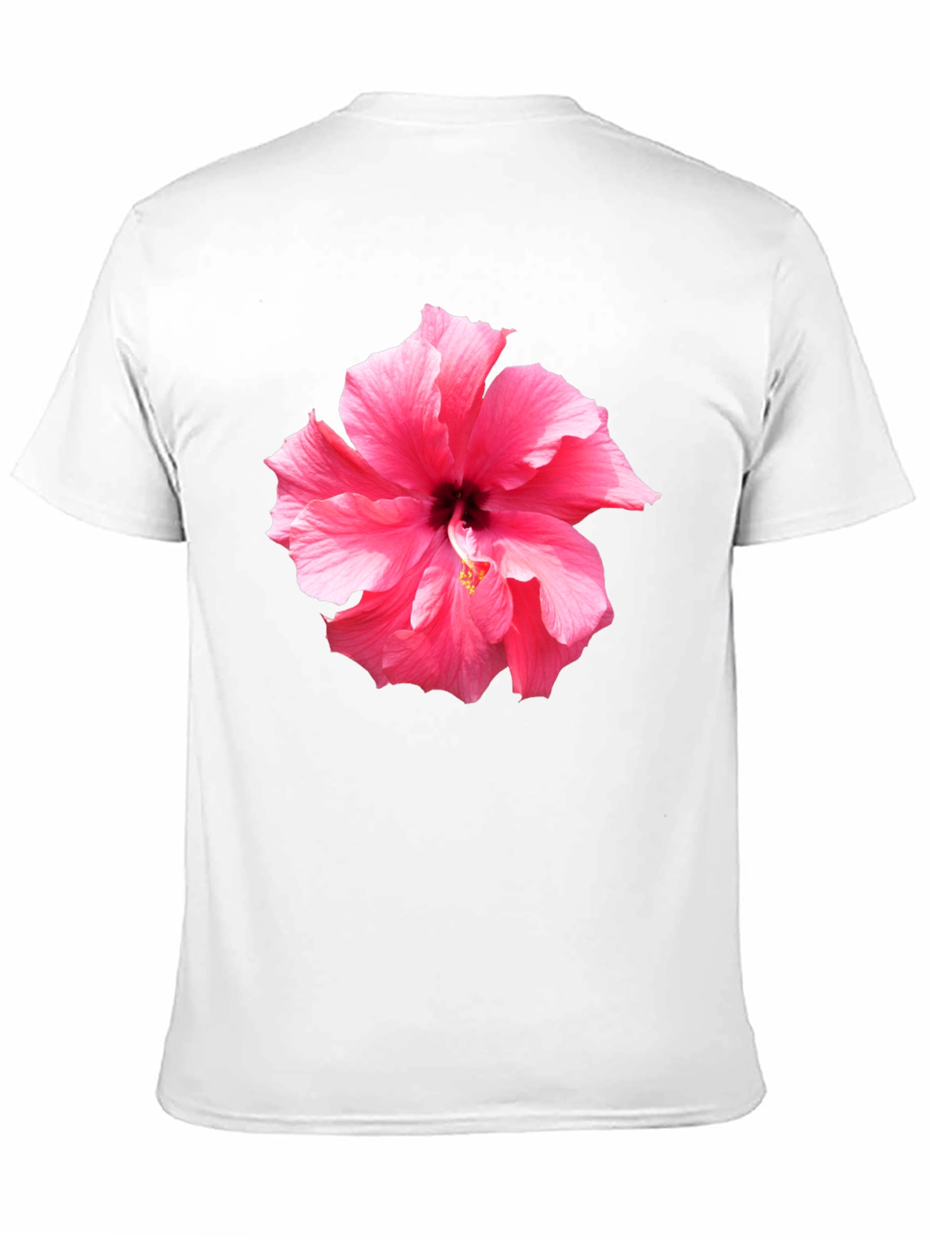 Pink Hibiscus Flower Graphic T-Shirt