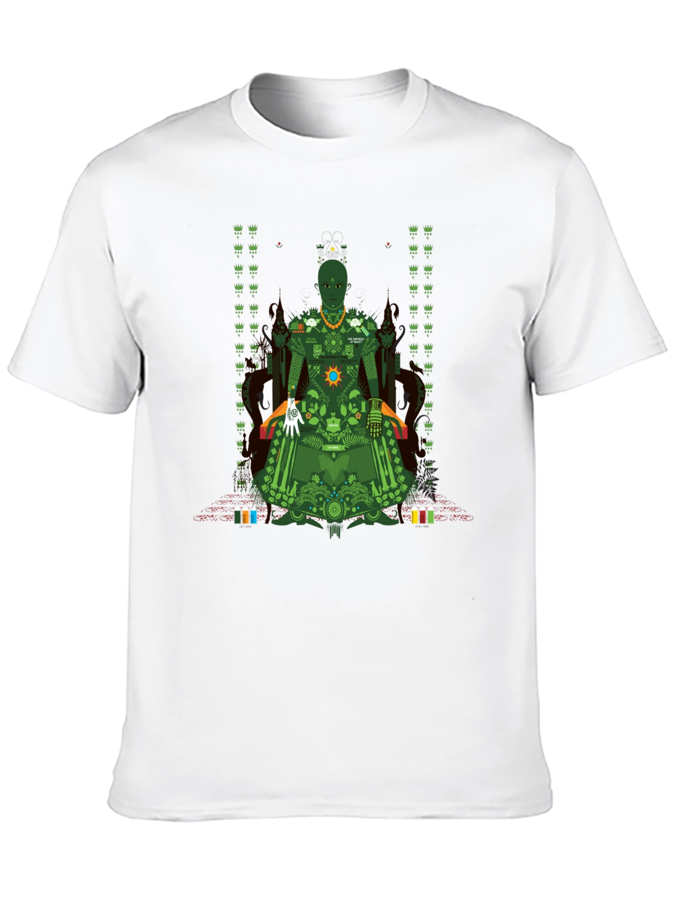 Unique Graphic T-Shirt - Green Print