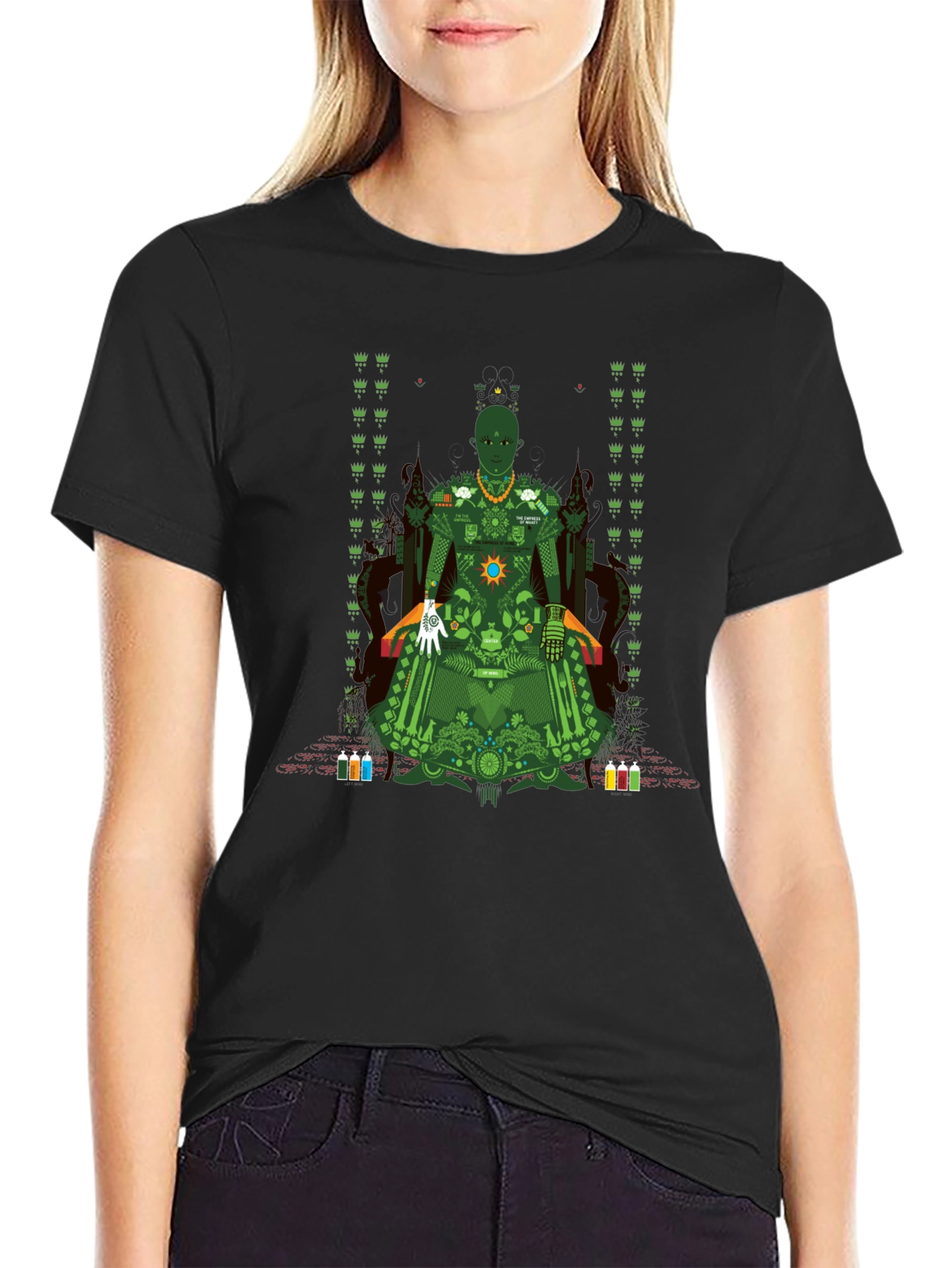 Unique Graphic T-Shirt - Green Print