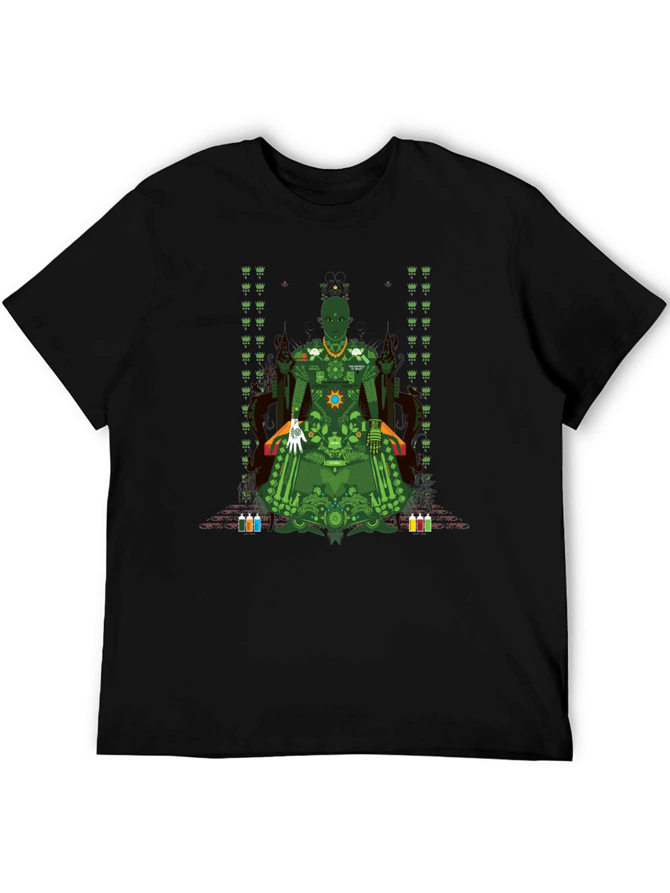 Unique Graphic T-Shirt - Green Print