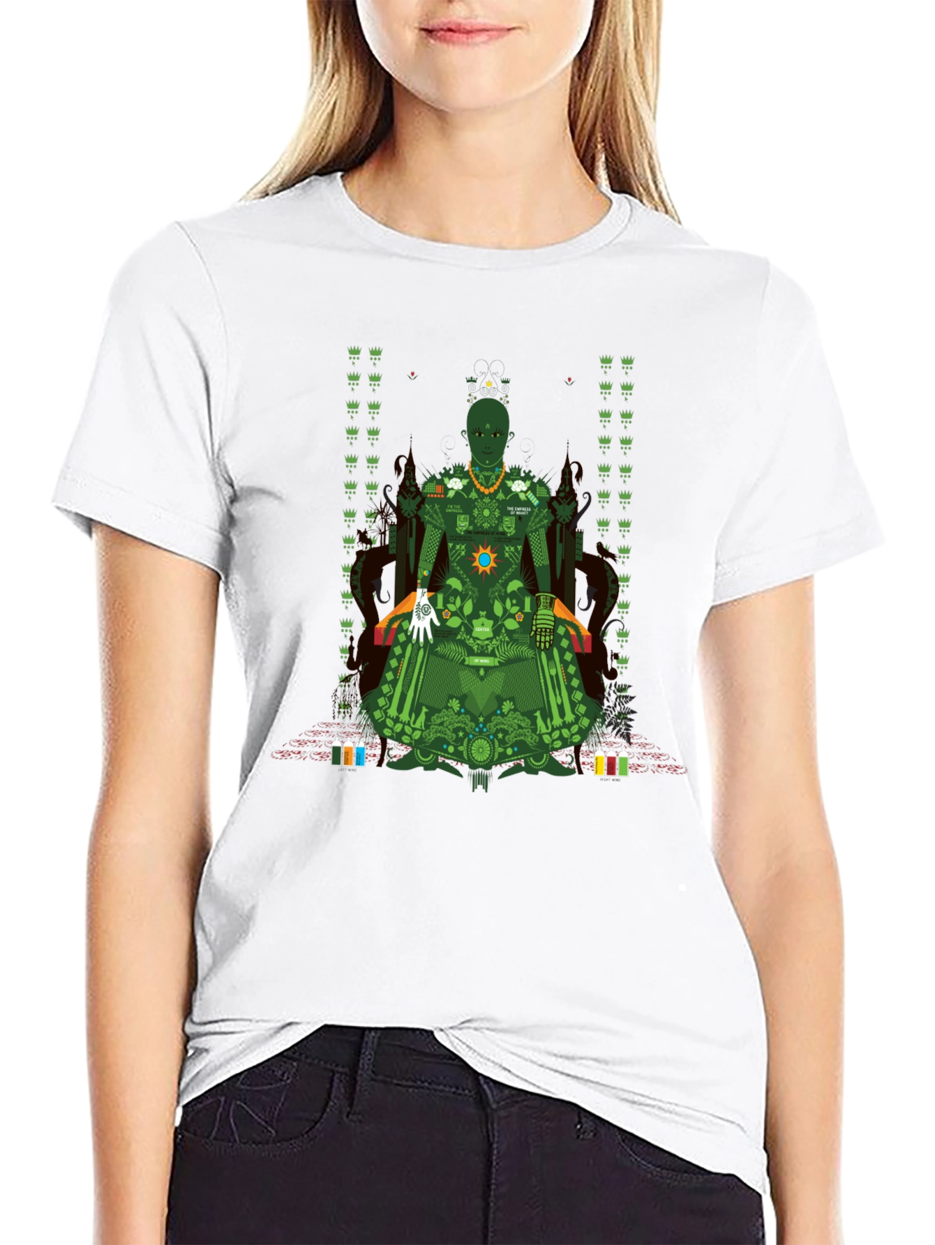 Unique Graphic T-Shirt - Green Print