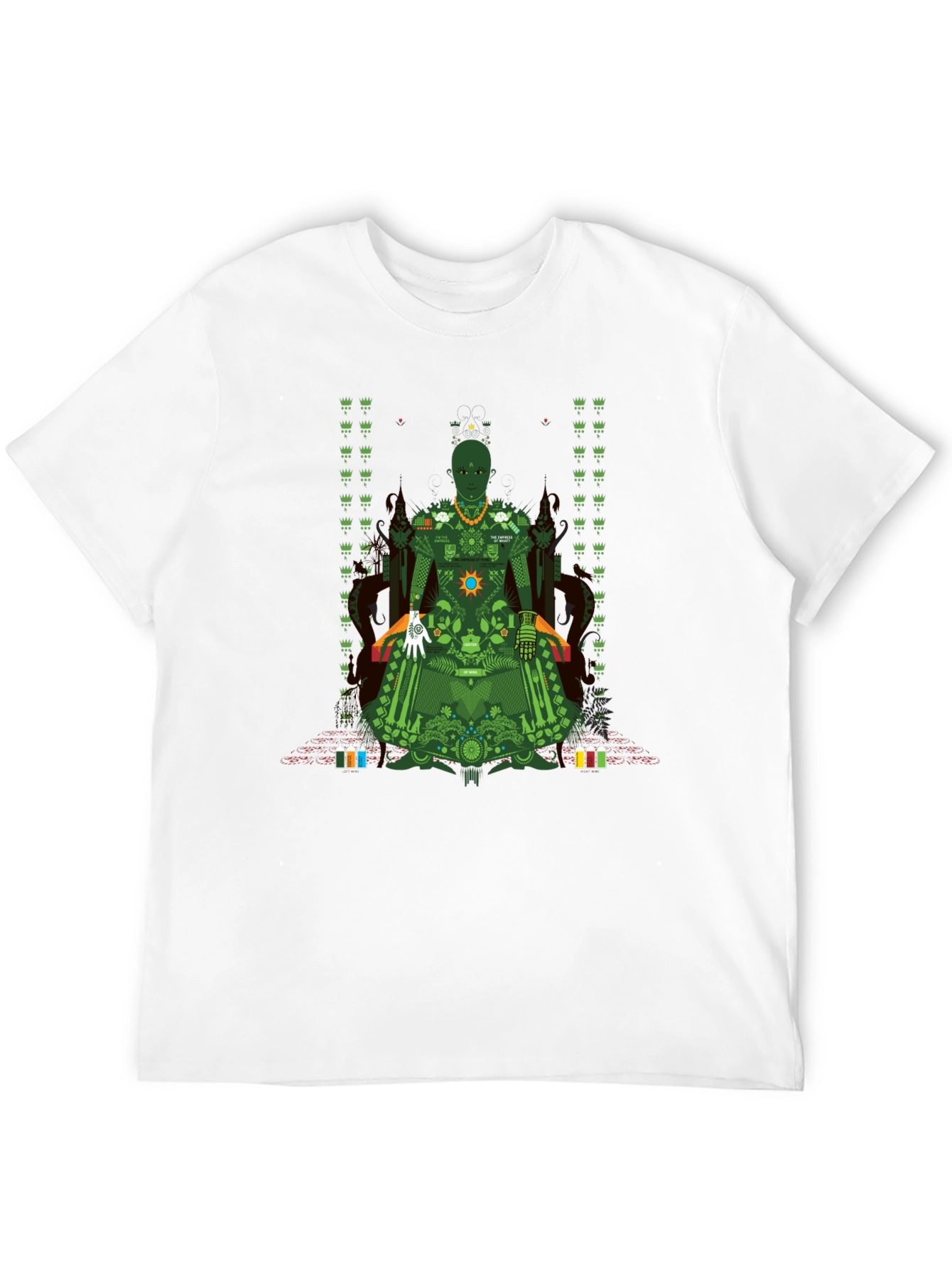 Unique Graphic T-Shirt - Green Print