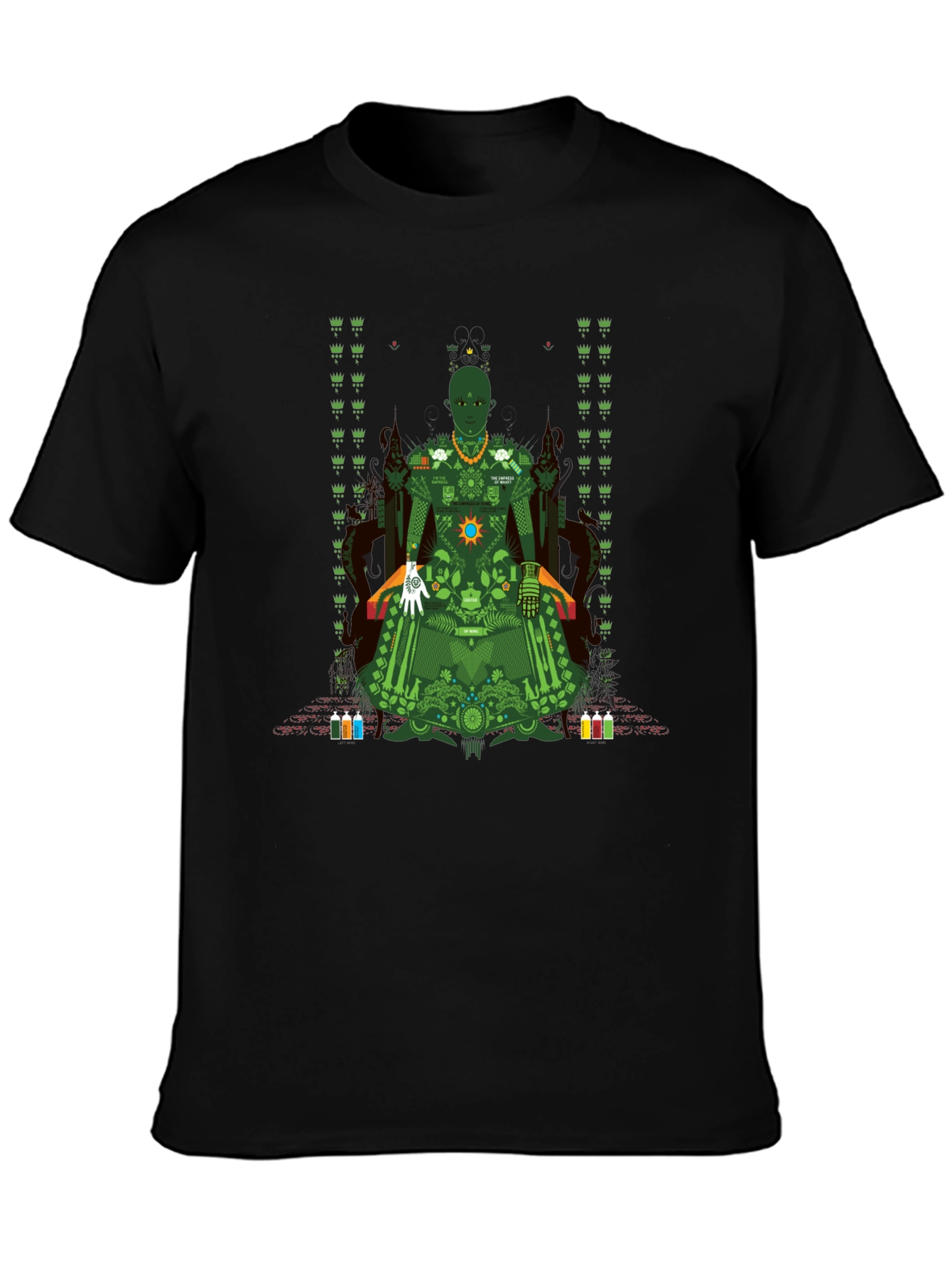 Unique Graphic T-Shirt - Green Print