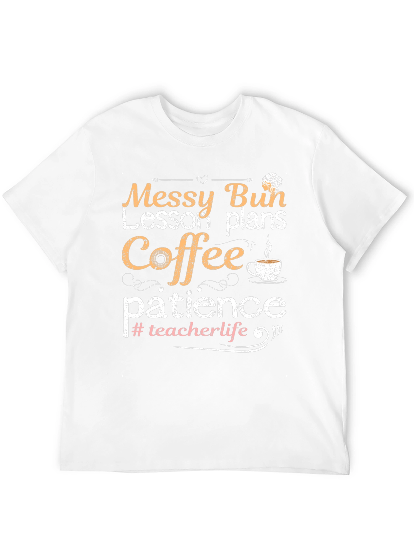 Messy Bun Teacher Life Graphic Tee