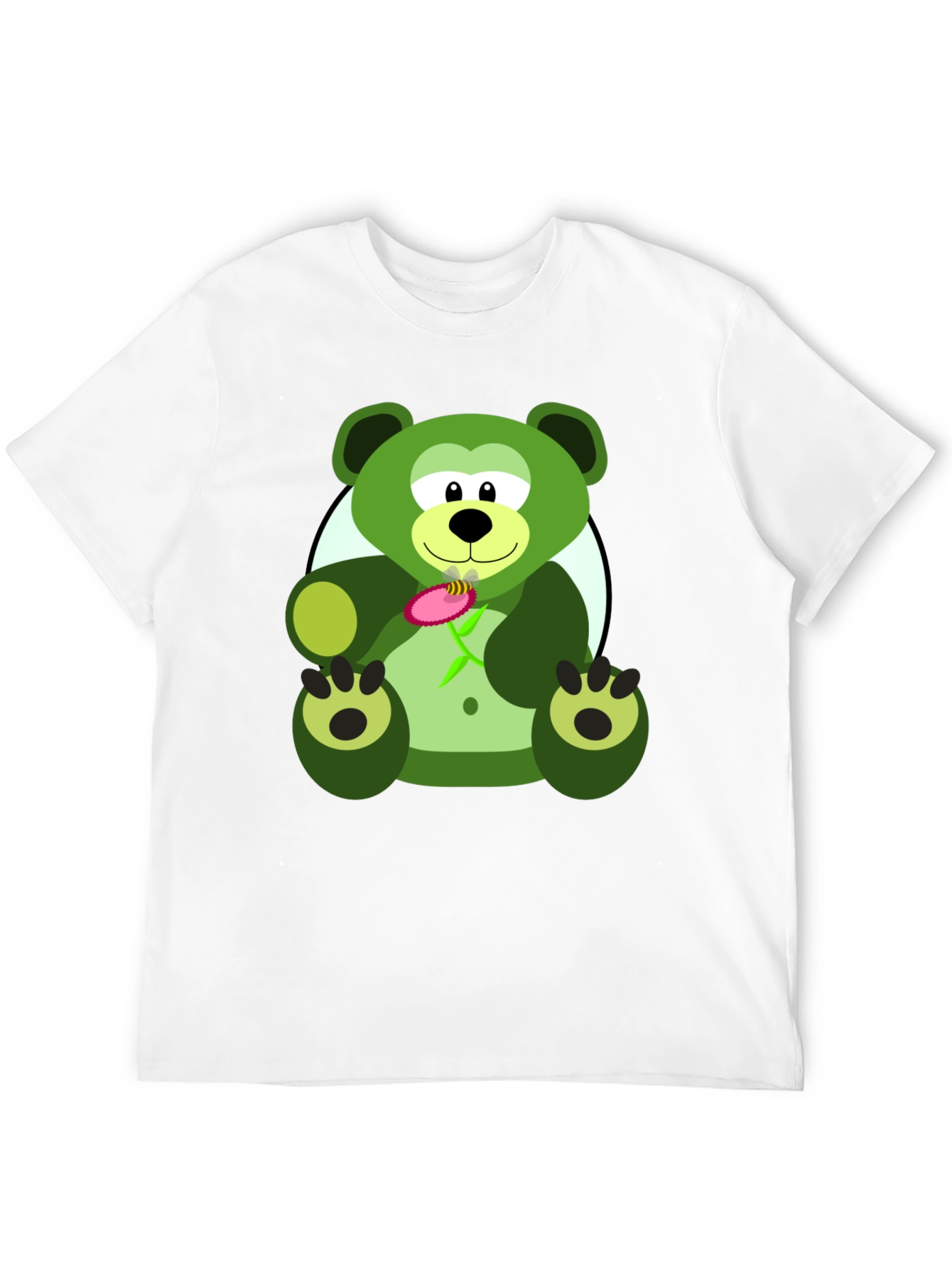 Green Bear Graphic Tee - Mens Black T-Shirt
