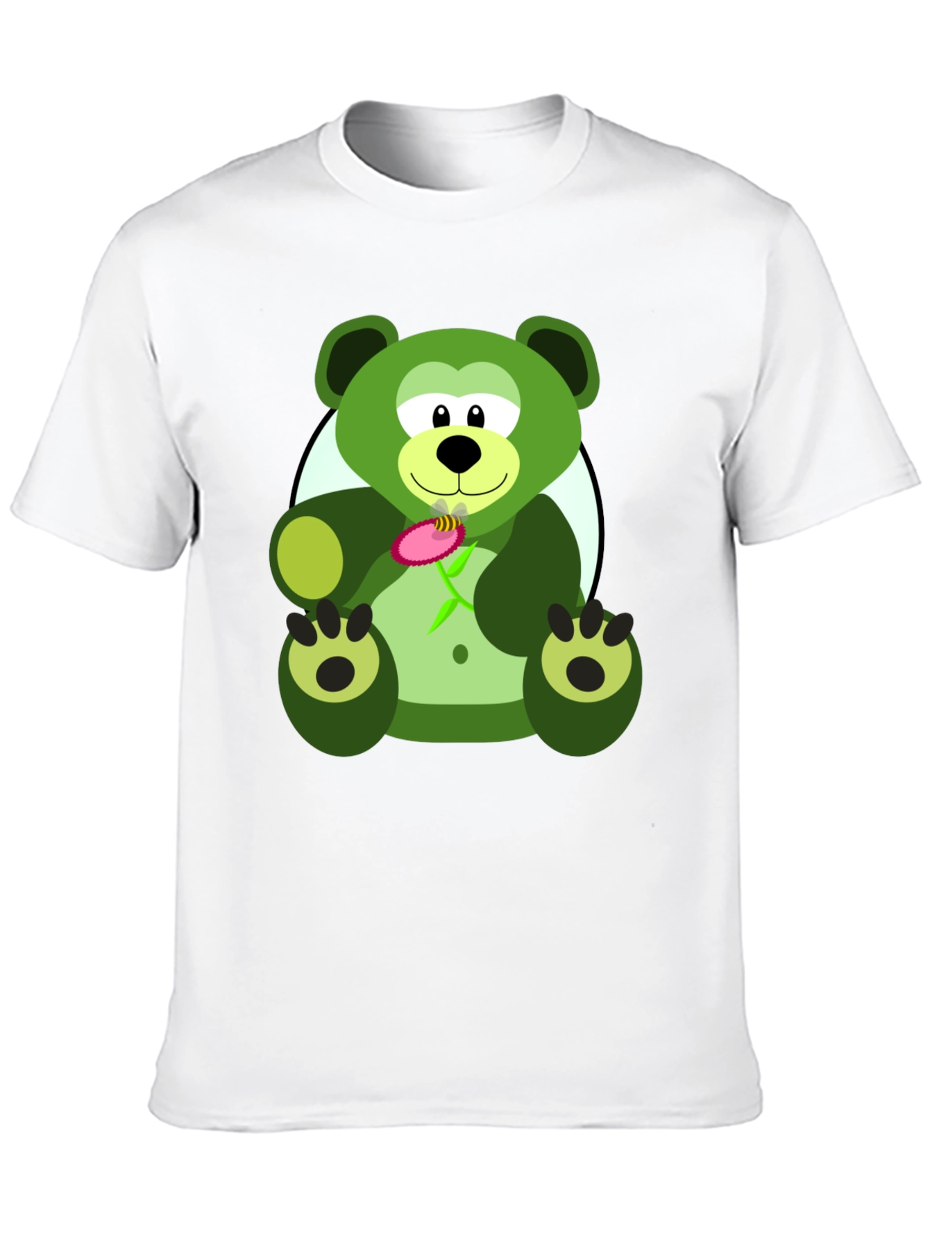 Green Bear Graphic Tee - Mens Black T-Shirt