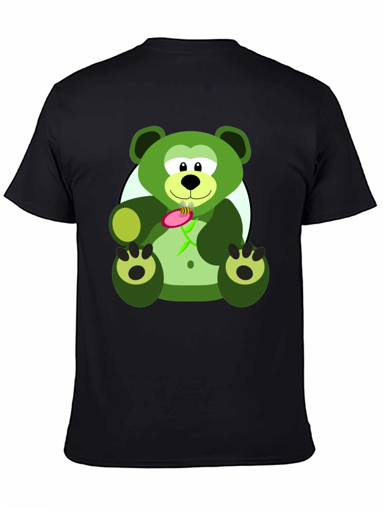 Green Bear Graphic Tee - Mens Black T-Shirt