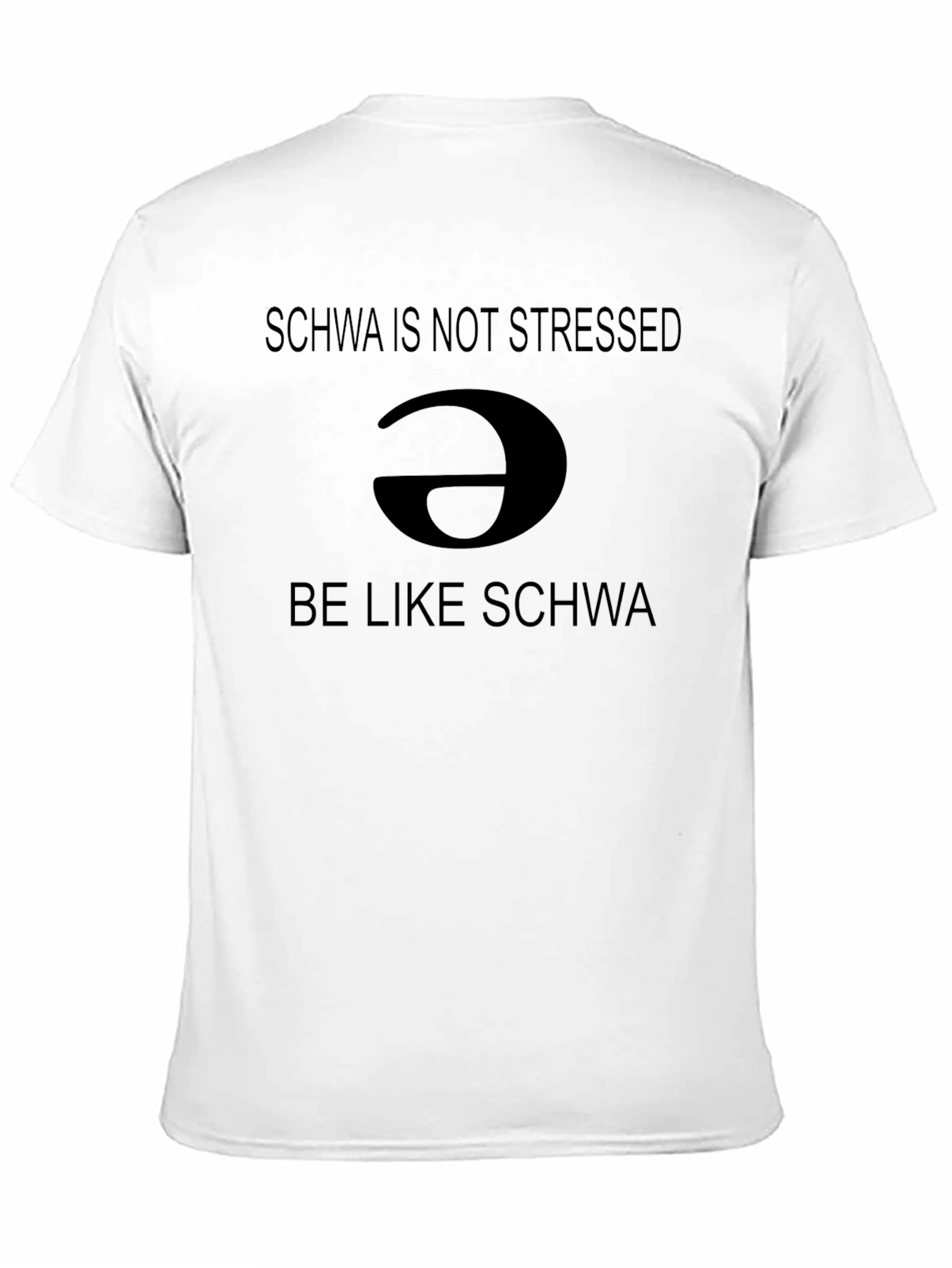 Schwa Is Not Stressed Black Graphic Tee