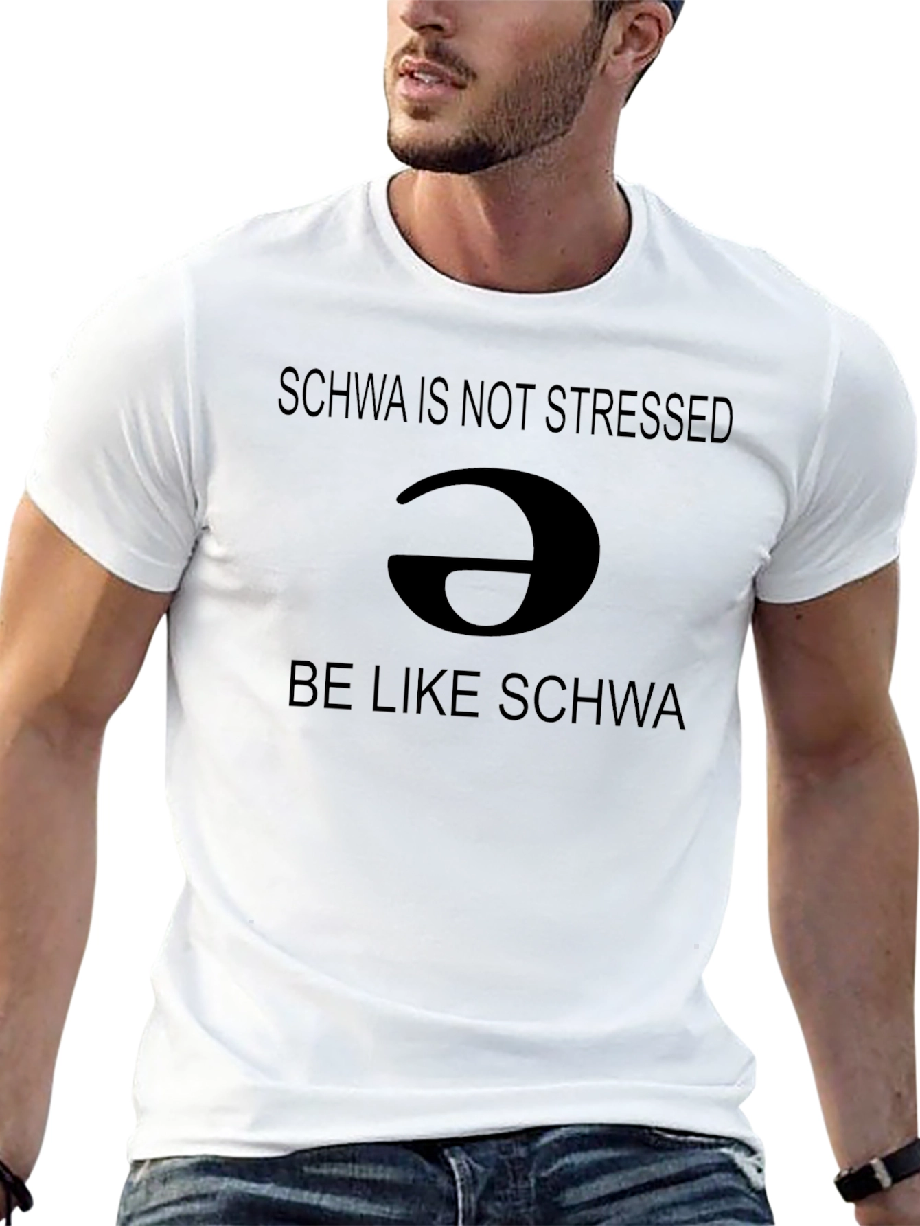 Schwa Is Not Stressed Black Graphic Tee