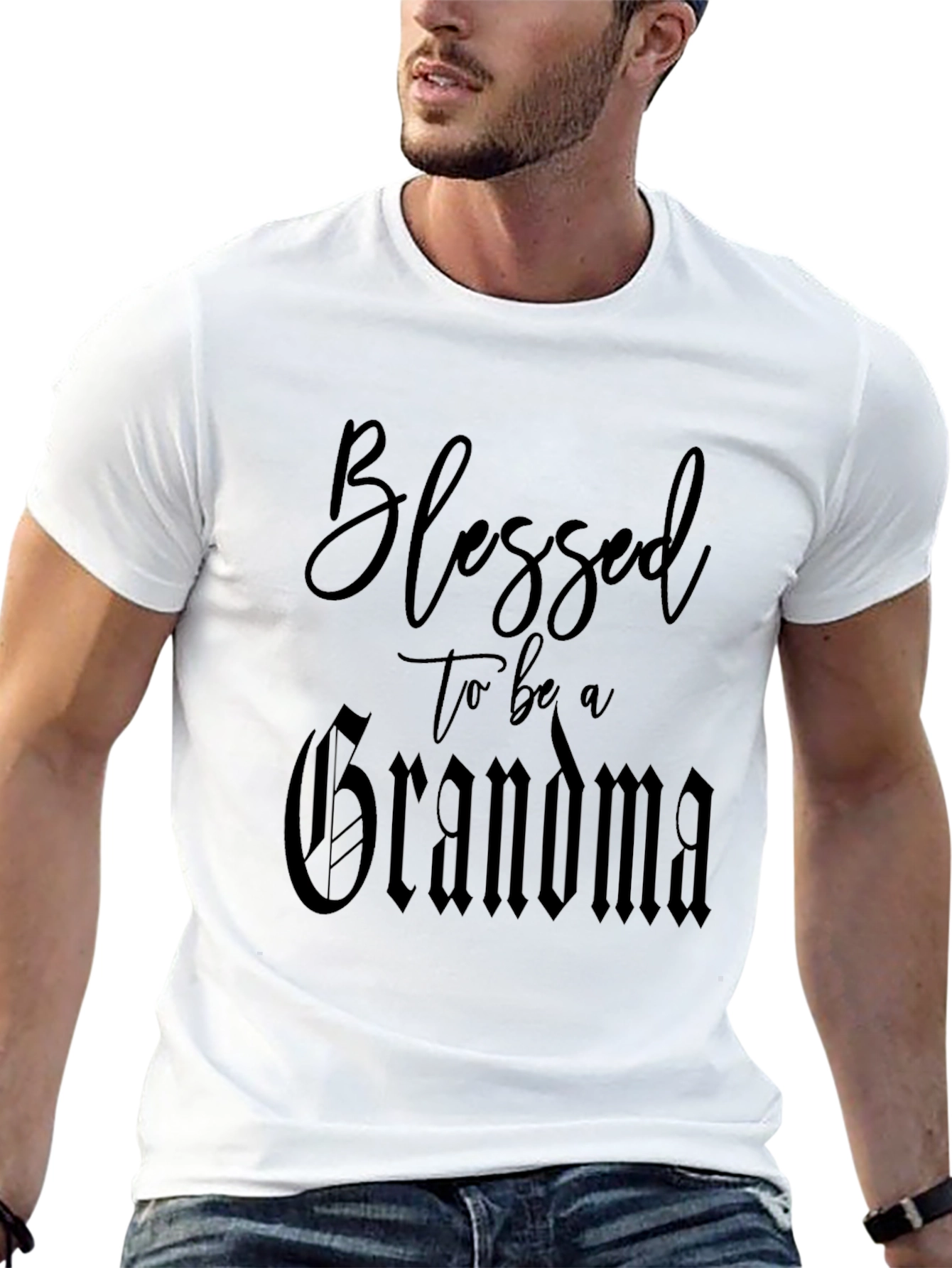 Blessed to be a Grandma Black T-Shirt