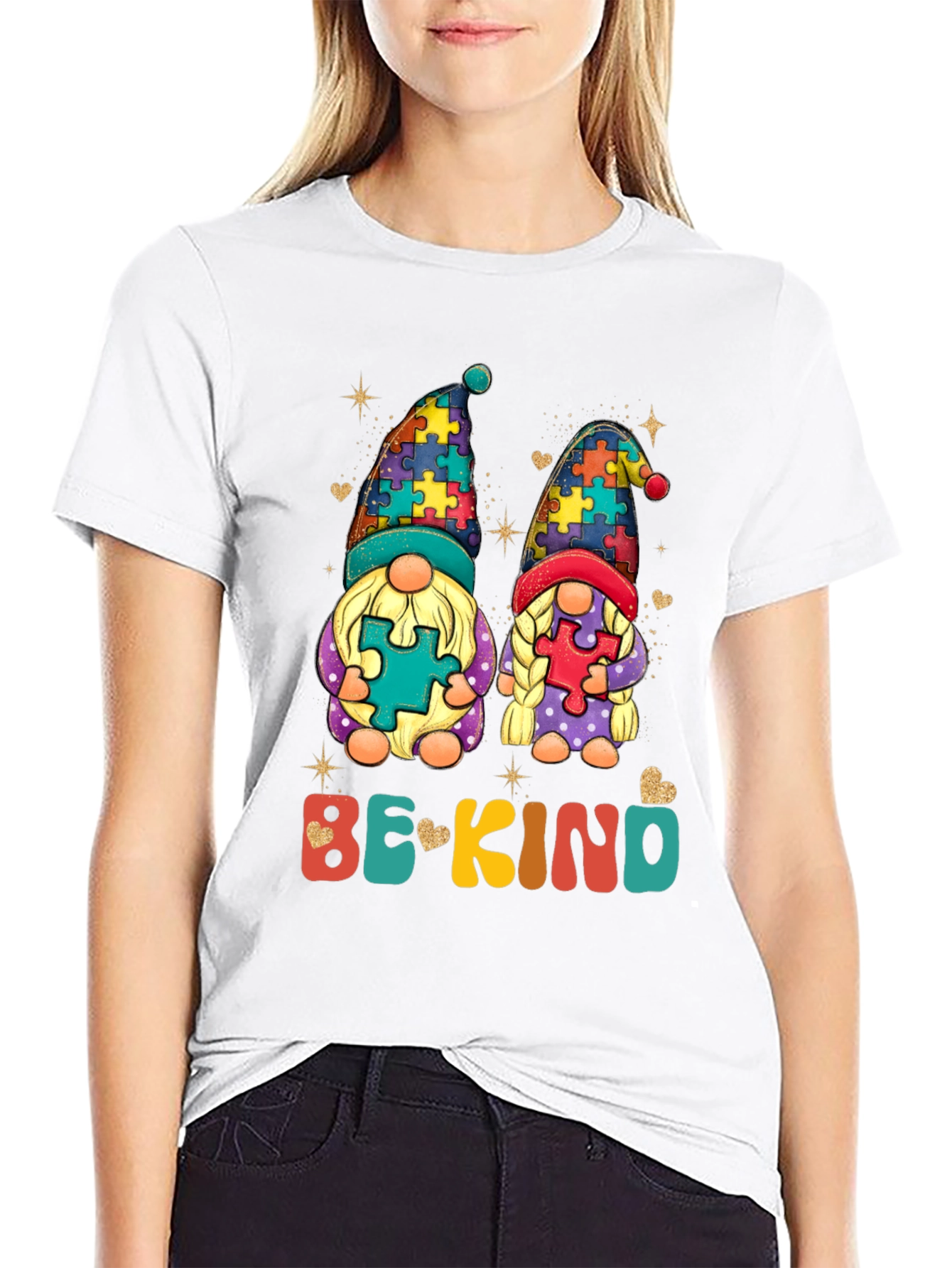 Be Kind Autism Awareness Gnome T-Shirt