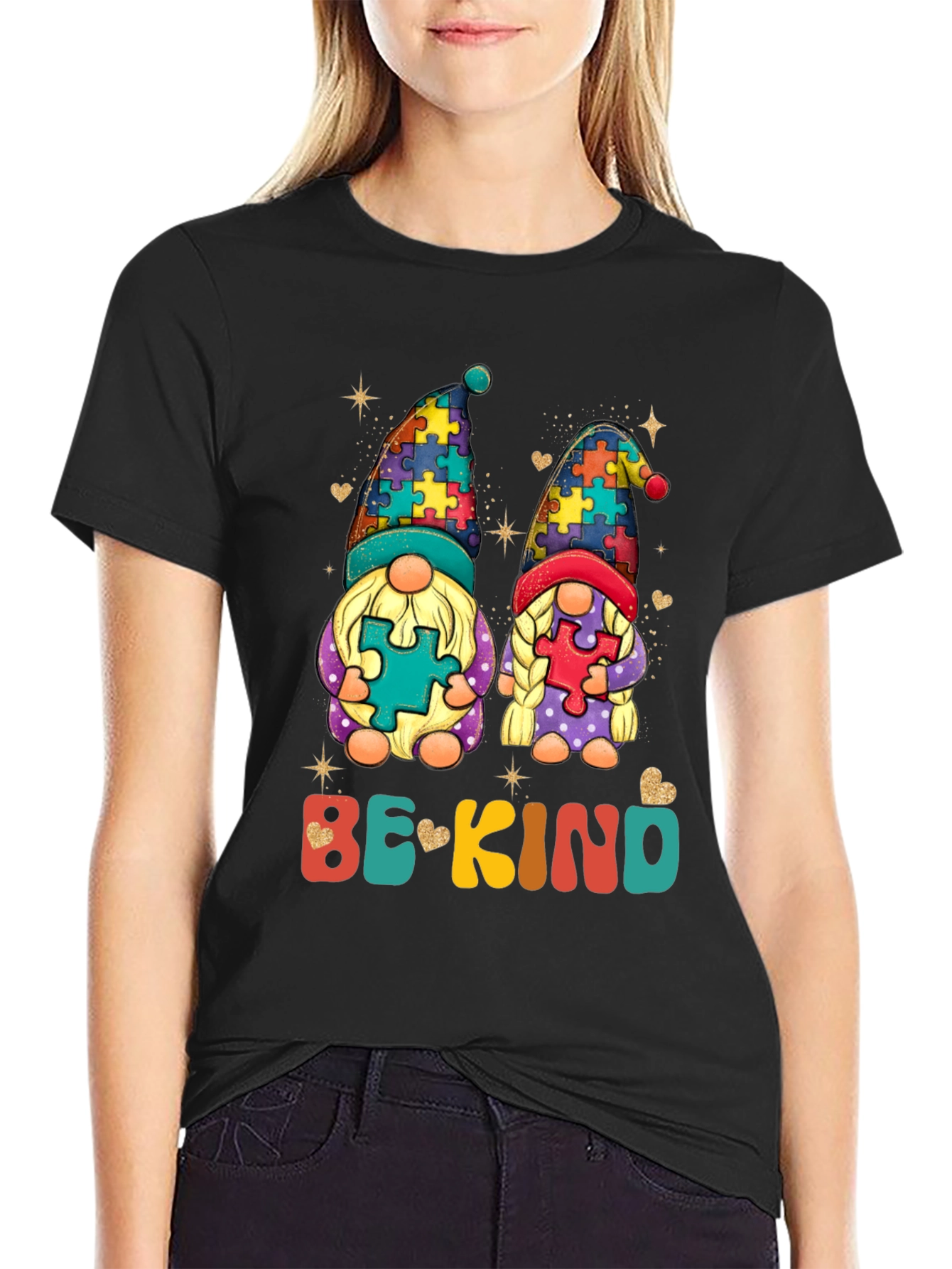 Be Kind Autism Awareness Gnome T-Shirt