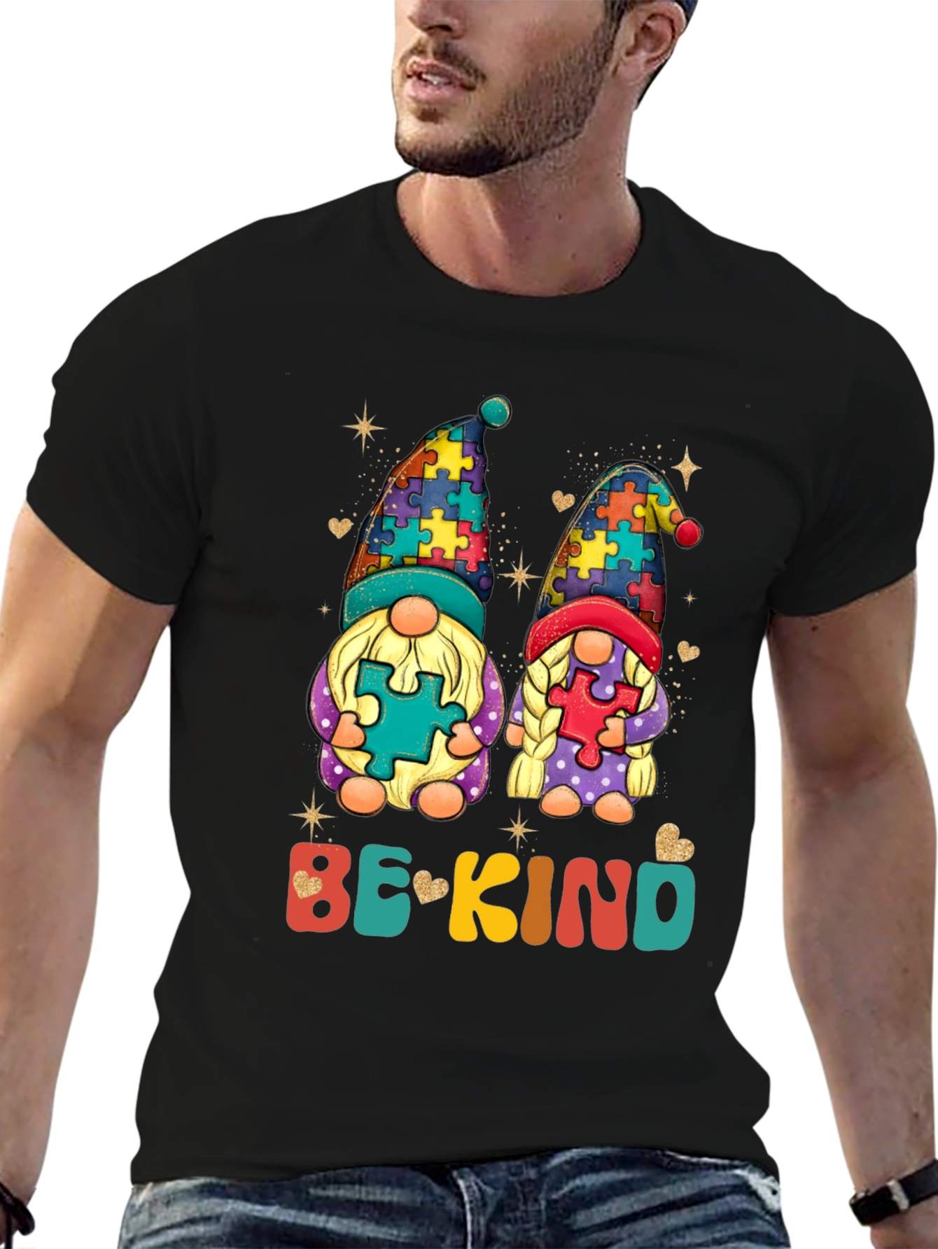 Be Kind Autism Awareness Gnome T-Shirt