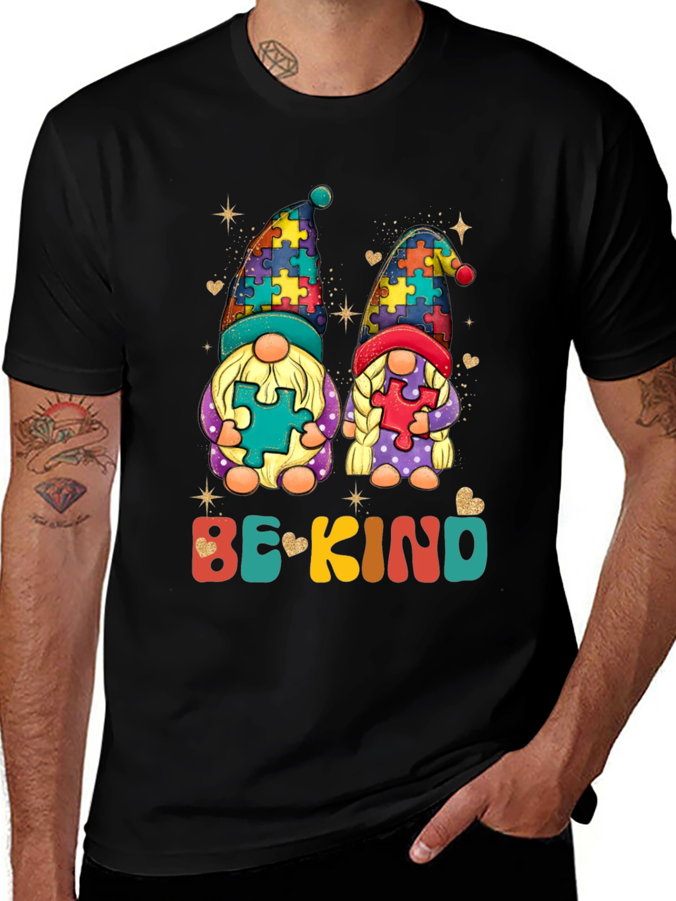 Be Kind Autism Awareness Gnome T-Shirt