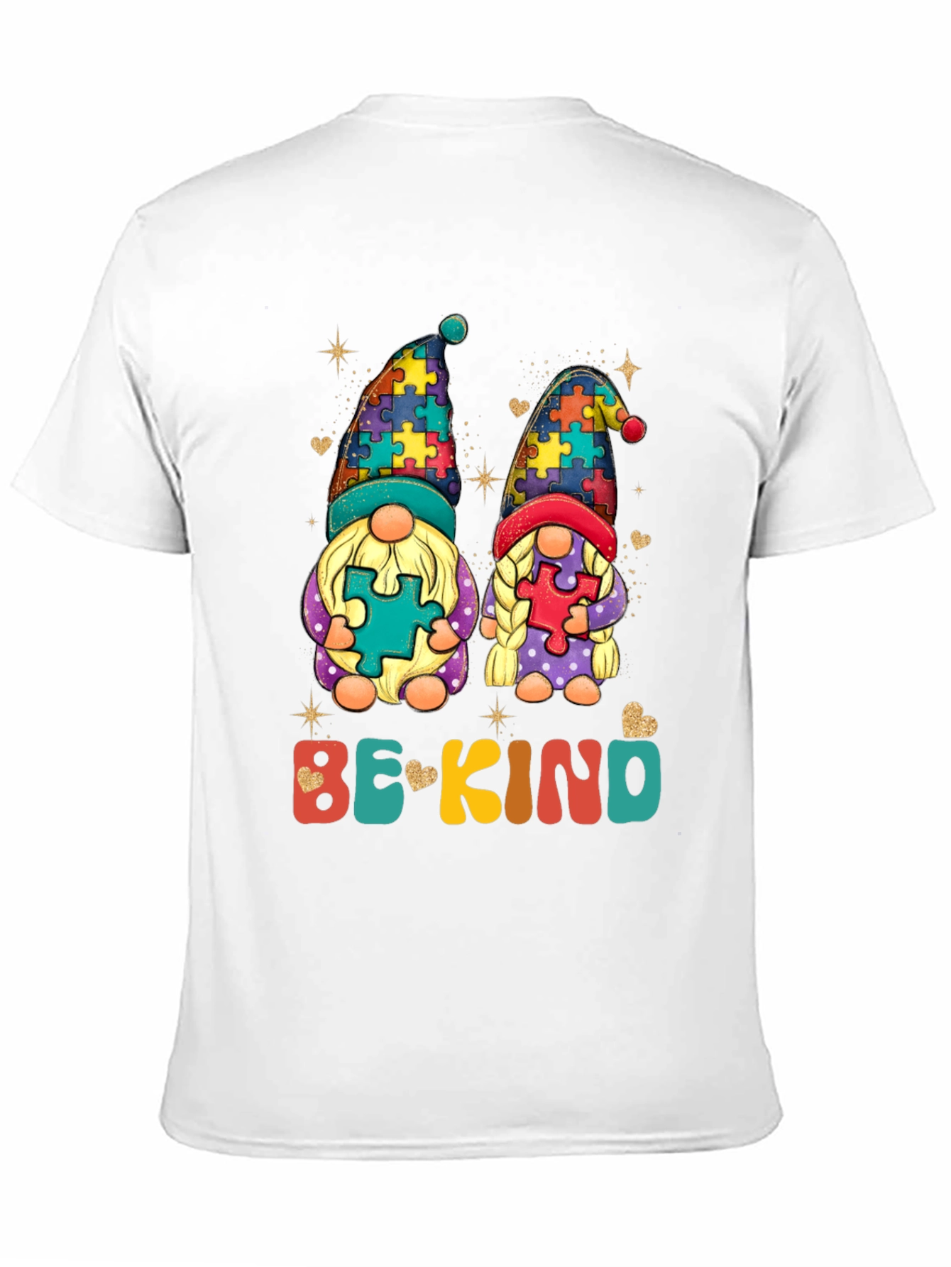 Be Kind Autism Awareness Gnome T-Shirt