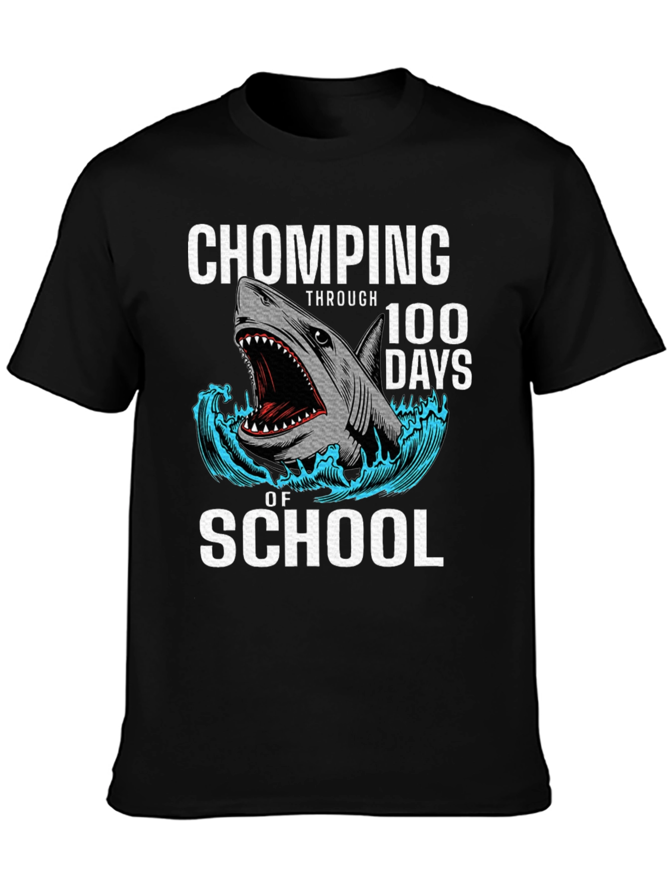 Chomping Through 100 Days of School Shark T-Shirt