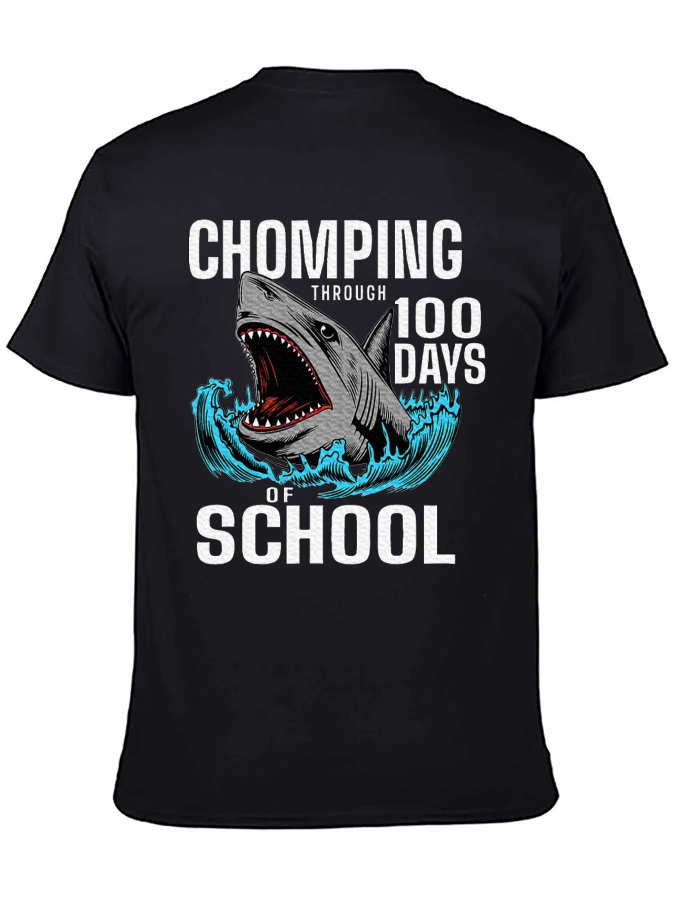 Chomping Through 100 Days of School Shark T-Shirt
