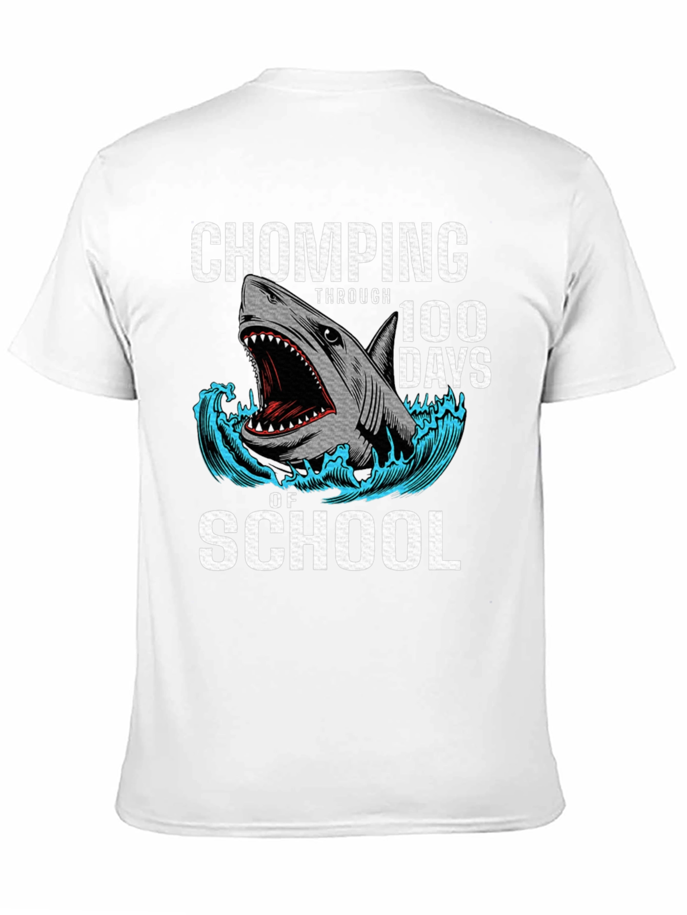Chomping Through 100 Days of School Shark T-Shirt