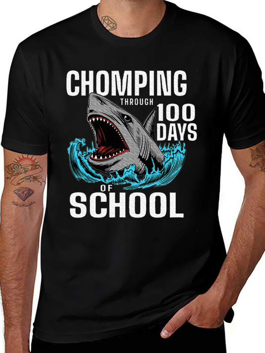 Chomping Through 100 Days of School Shark T-Shirt