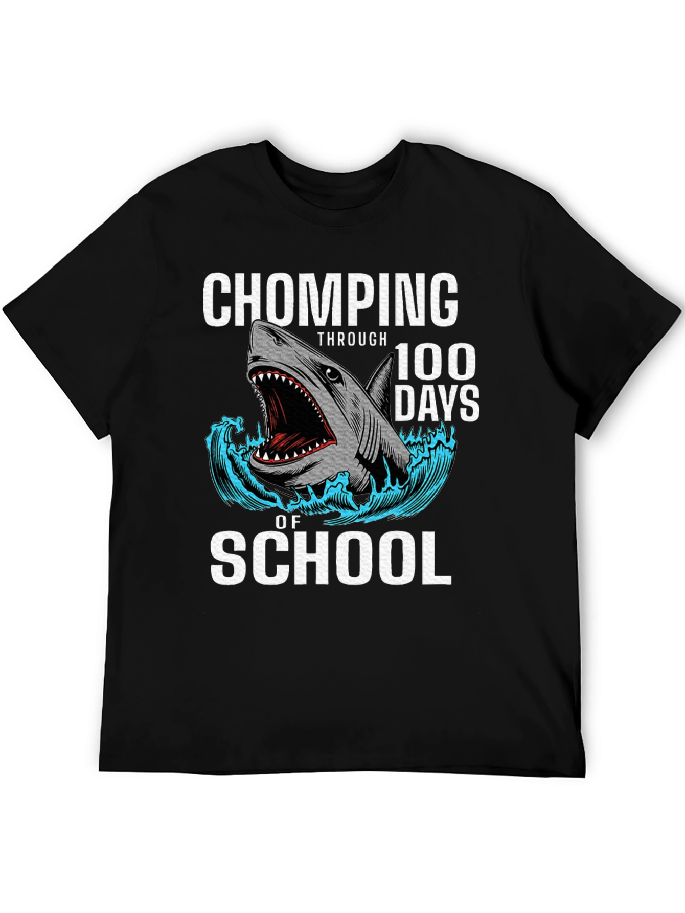 Chomping Through 100 Days of School Shark T-Shirt