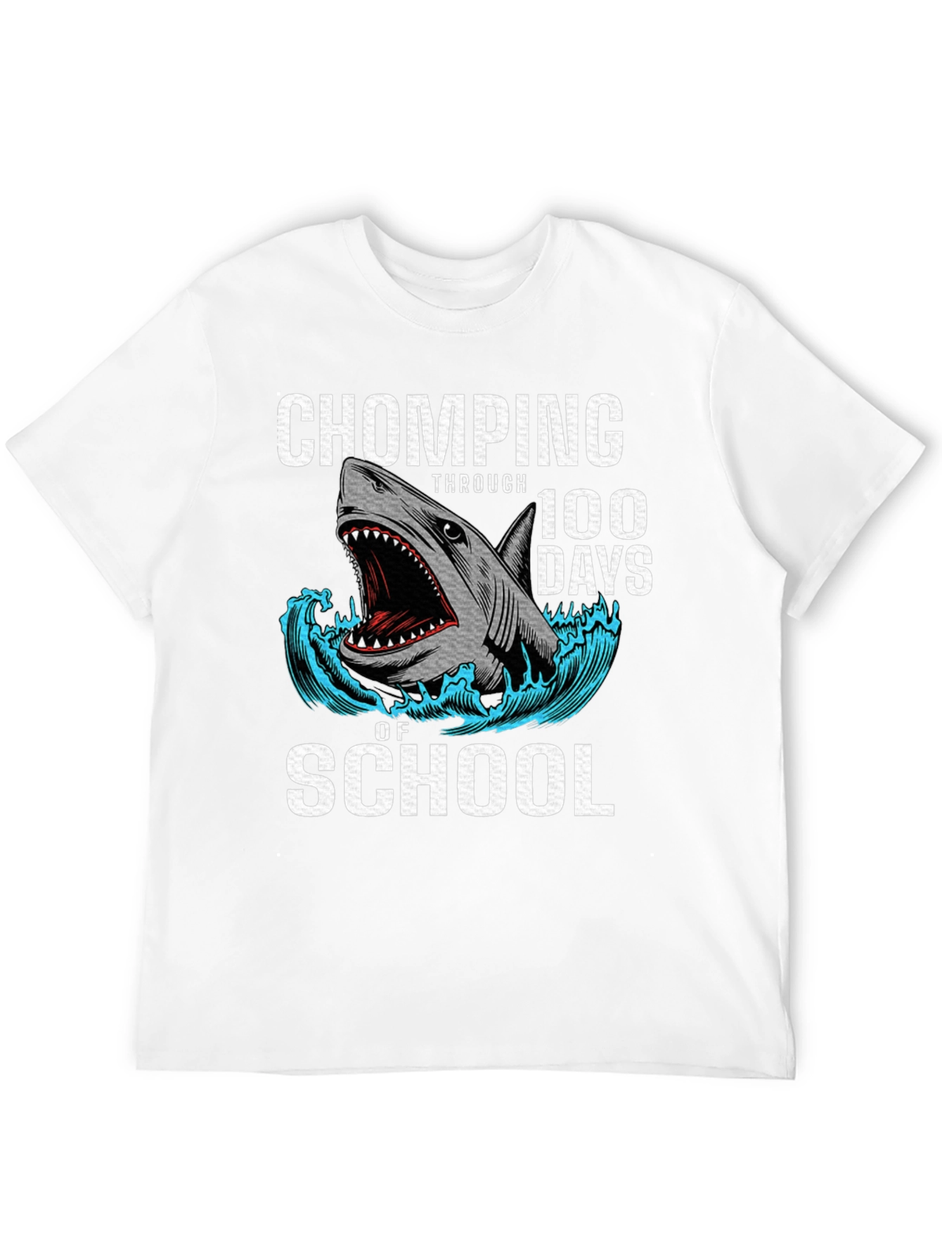 Chomping Through 100 Days of School Shark T-Shirt