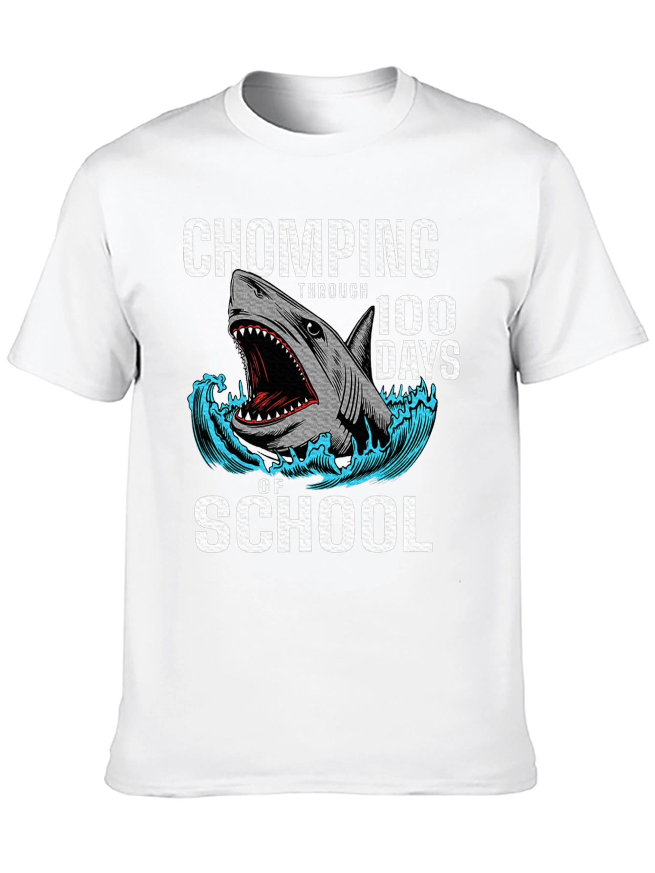 Chomping Through 100 Days of School Shark T-Shirt