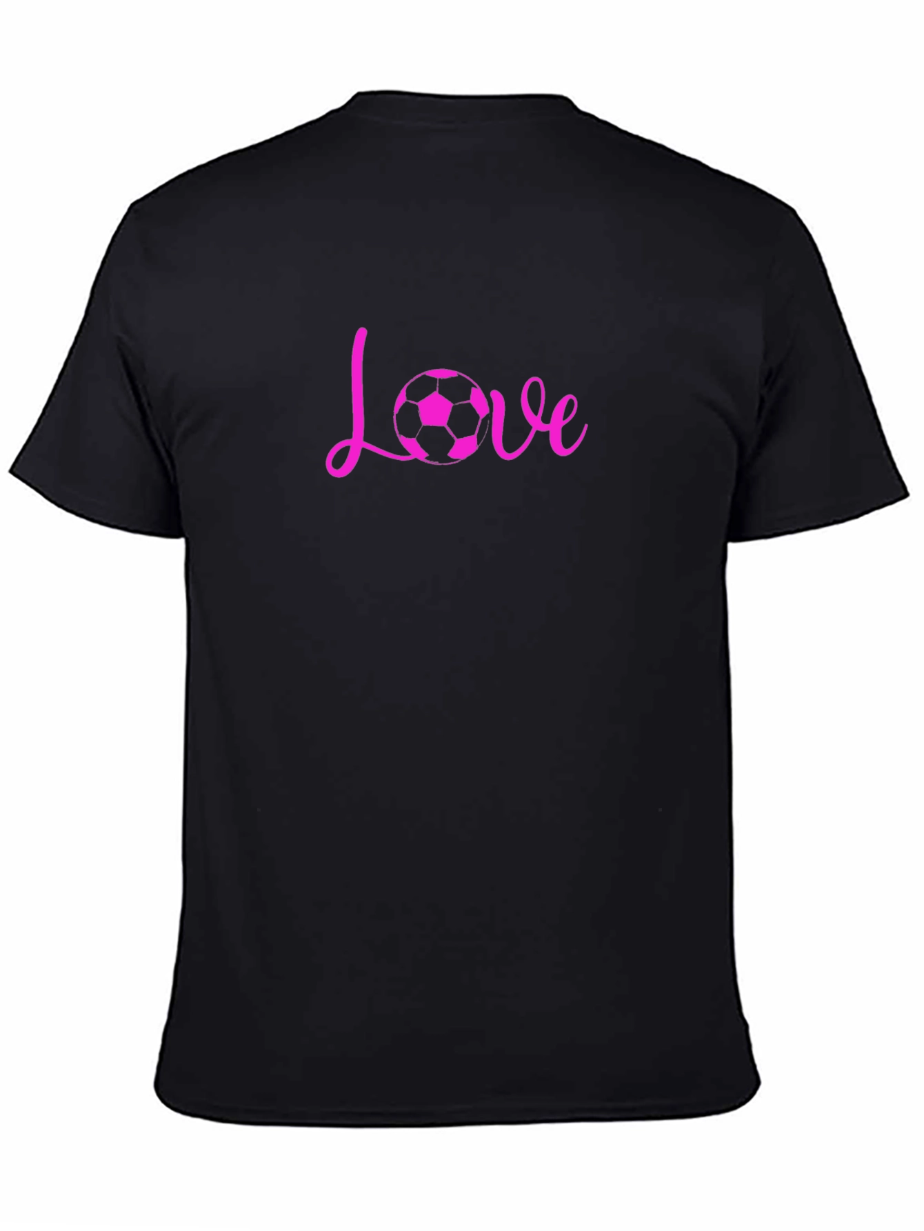 Love Soccer Graphic Tee - Black Cotton Blend