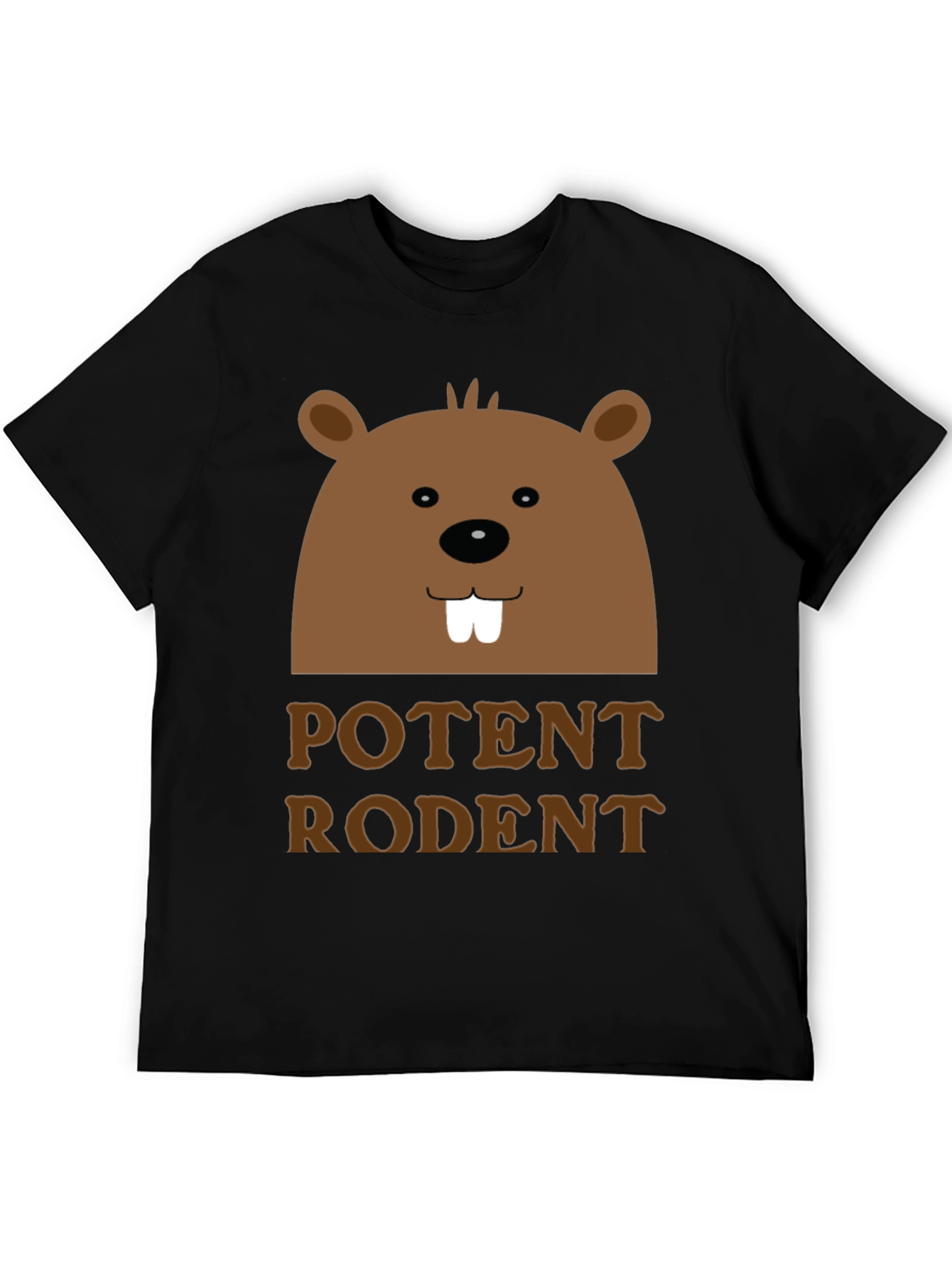 Potent Rodent Graphic T-Shirt Funny Beaver Design