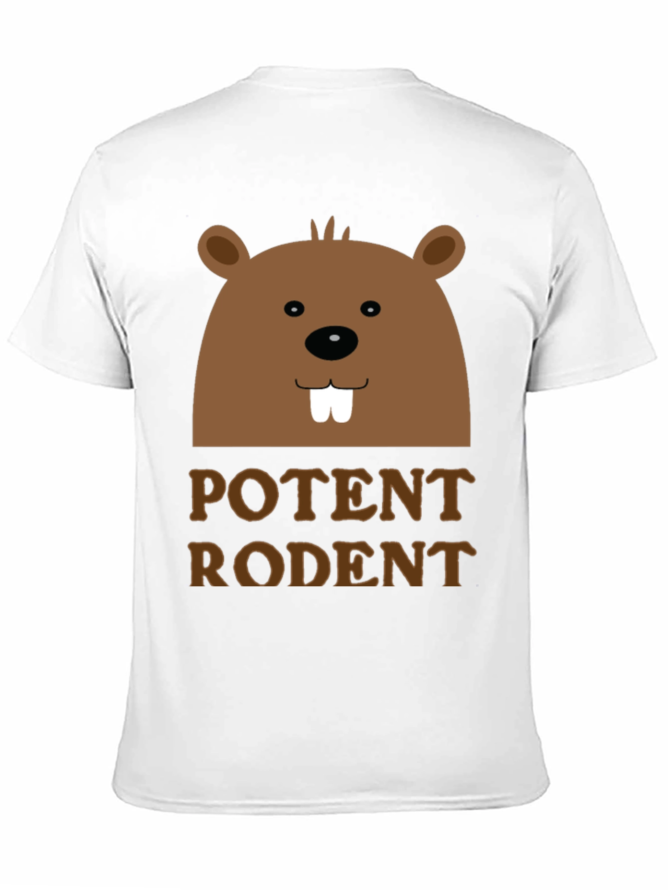 Potent Rodent Graphic T-Shirt Funny Beaver Design