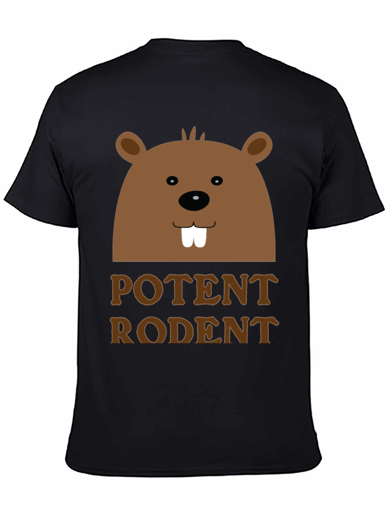 Potent Rodent Graphic T-Shirt Funny Beaver Design
