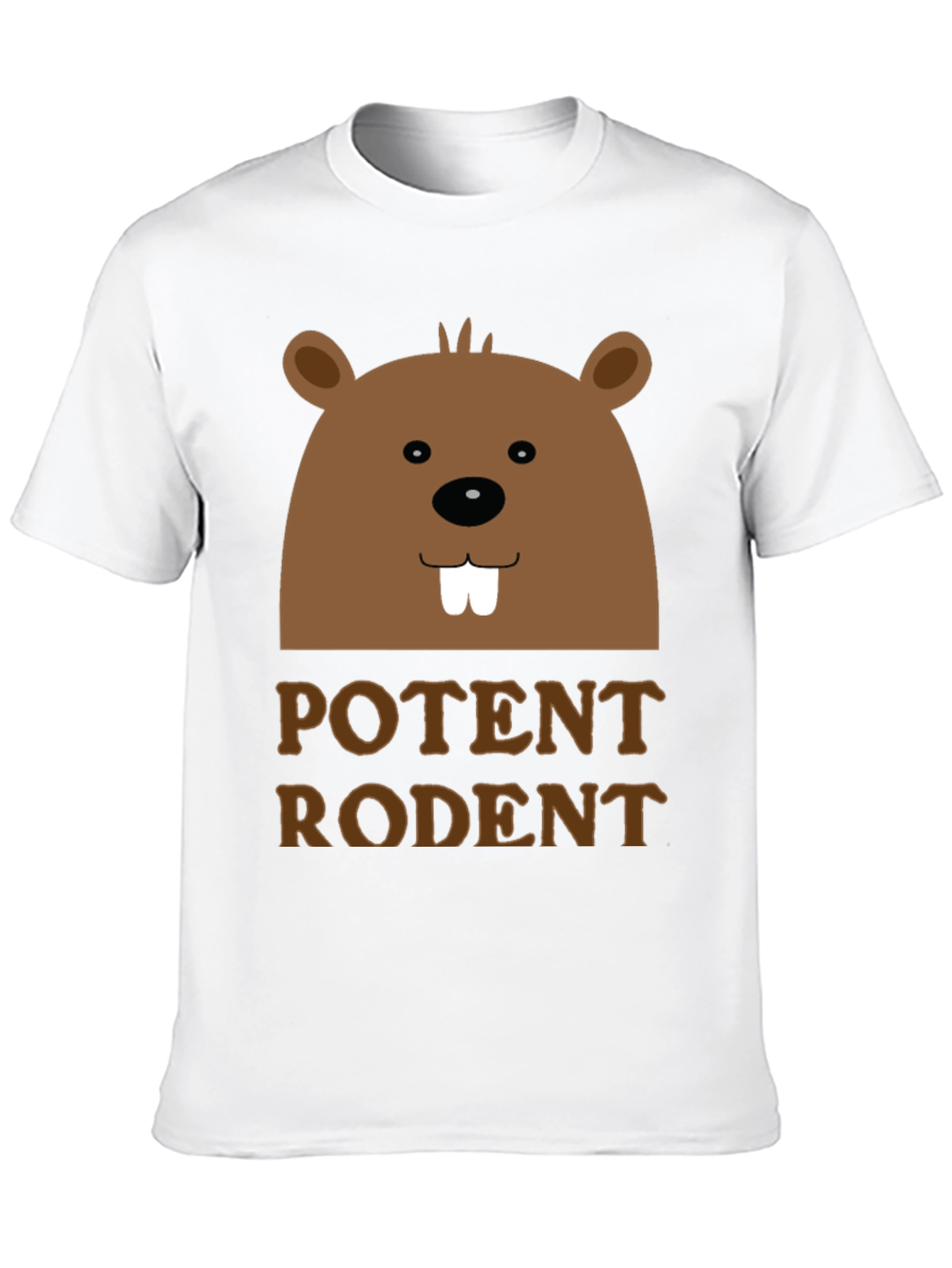 Potent Rodent Graphic T-Shirt Funny Beaver Design