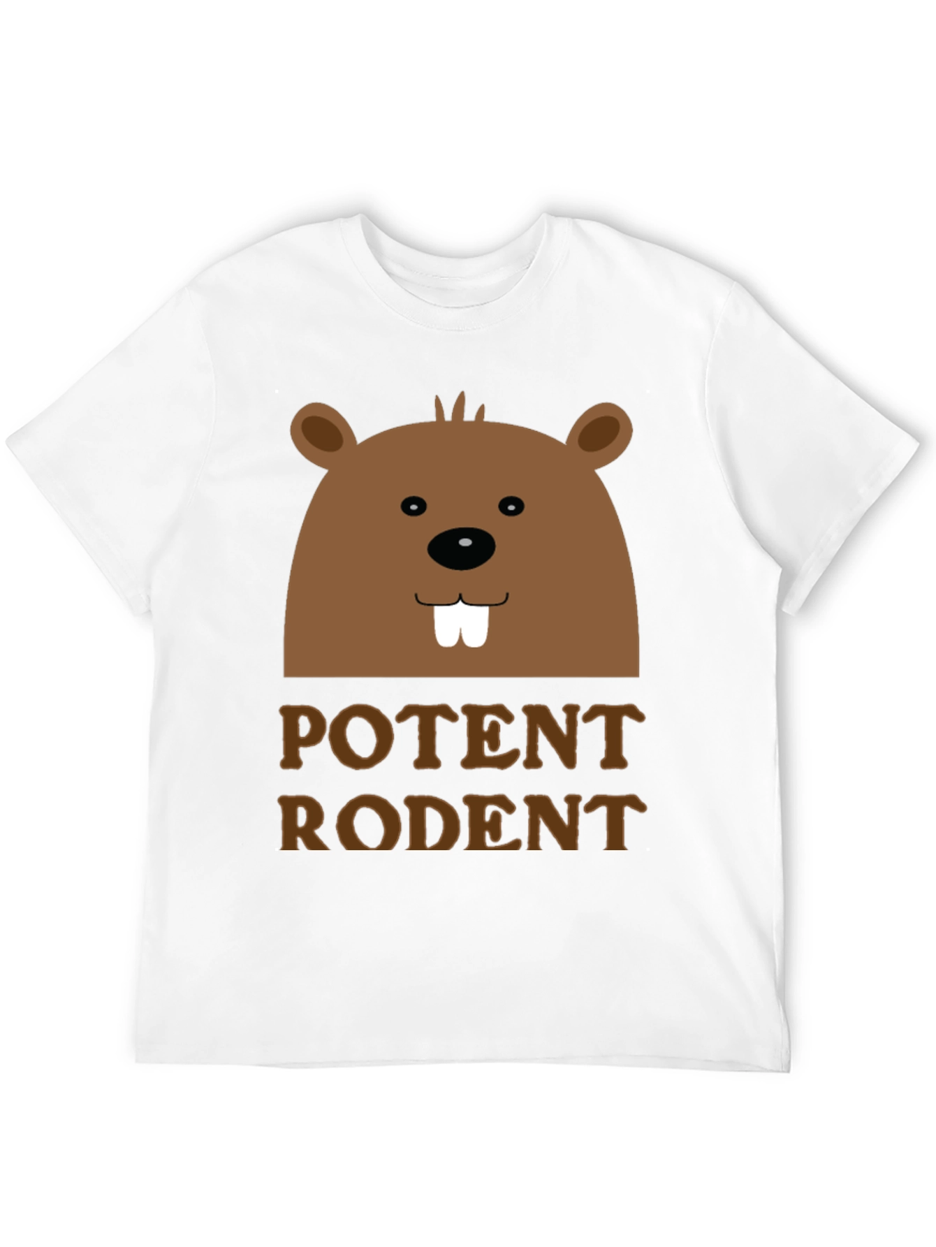 Potent Rodent Graphic T-Shirt Funny Beaver Design