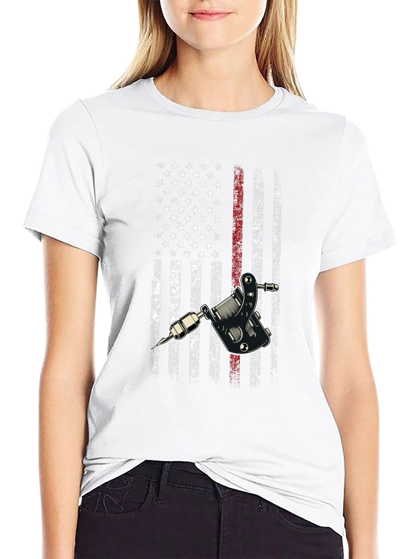 Tattoo Artist American Flag T-Shirt