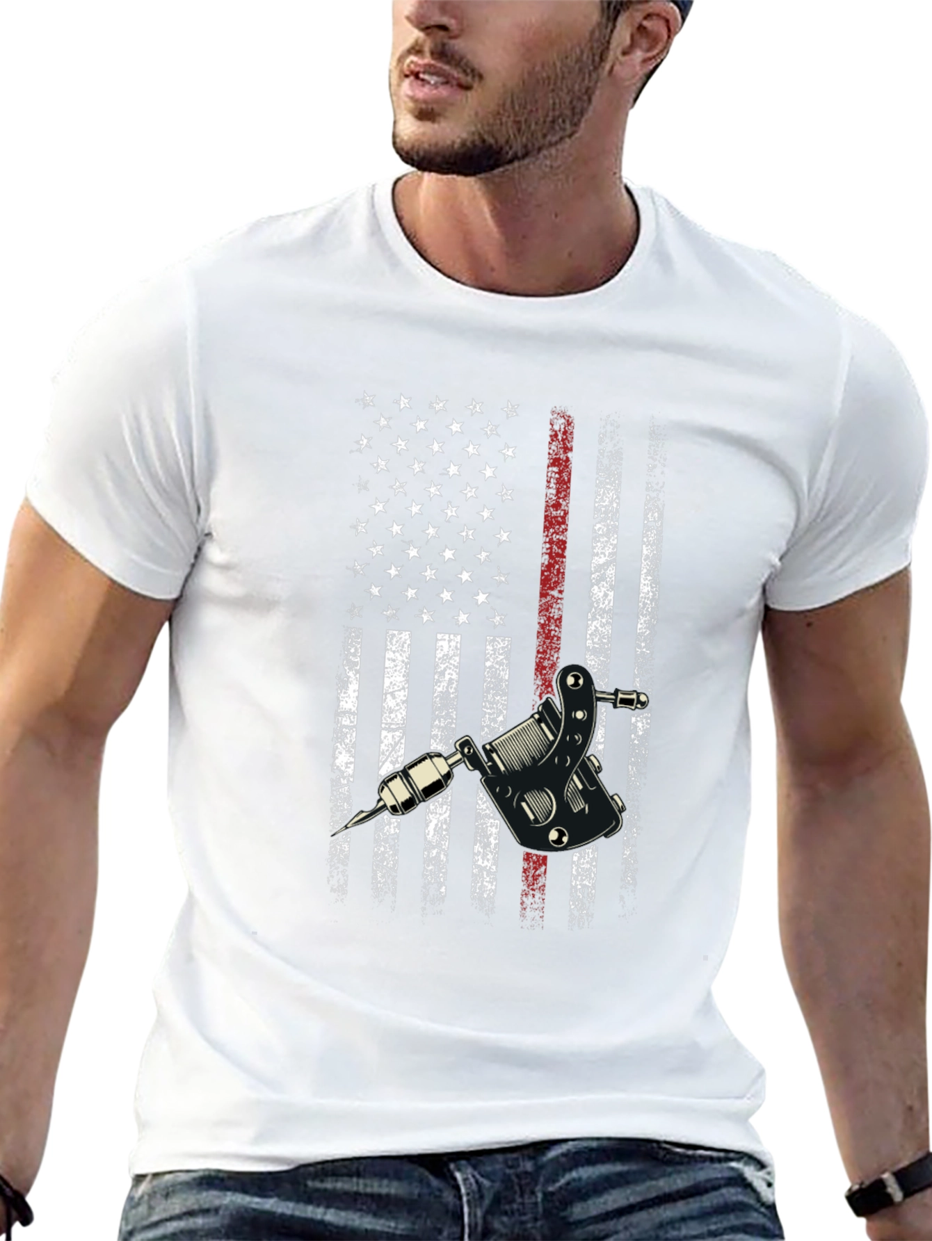 Tattoo Artist American Flag T-Shirt
