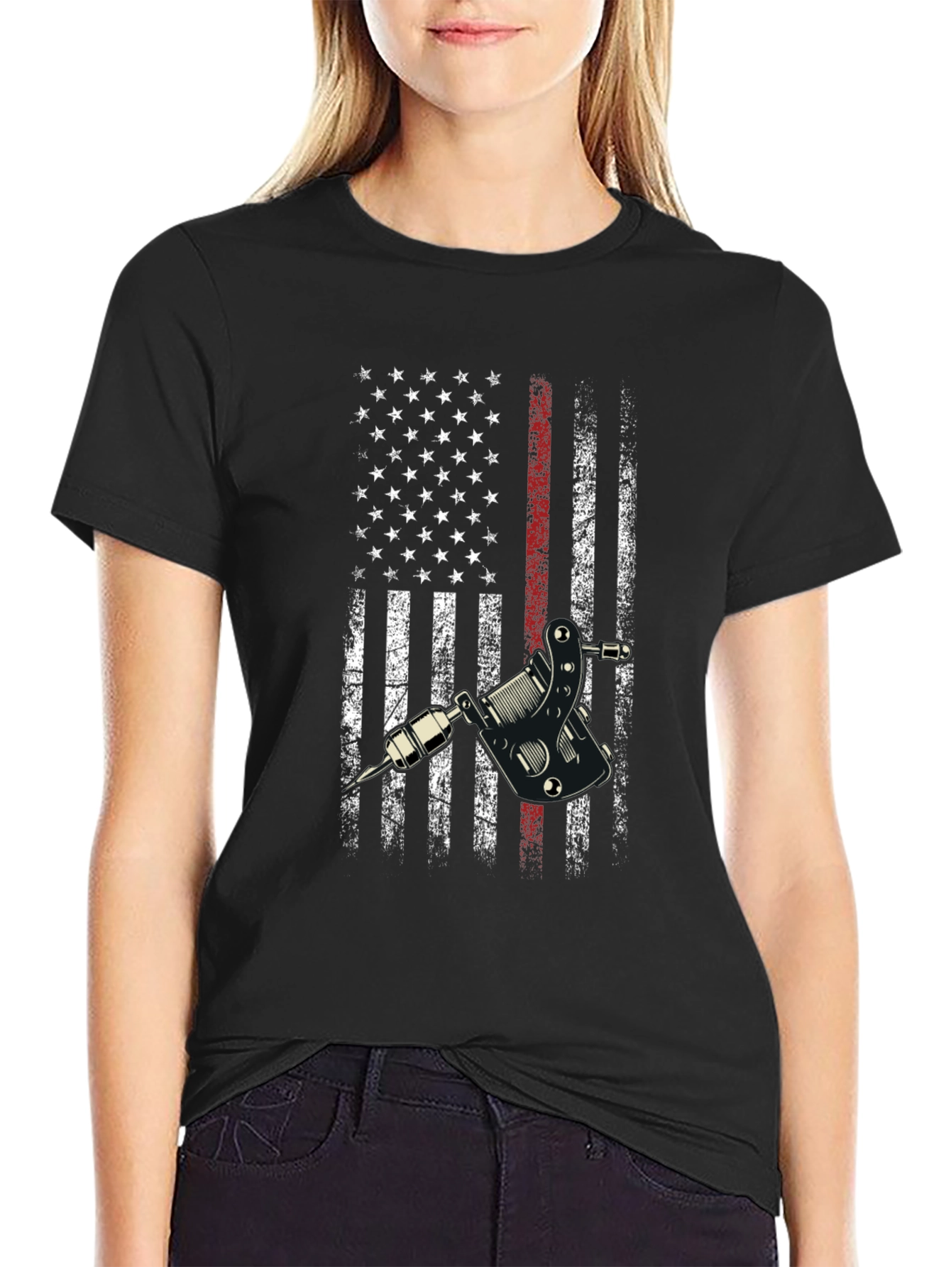 Tattoo Artist American Flag T-Shirt