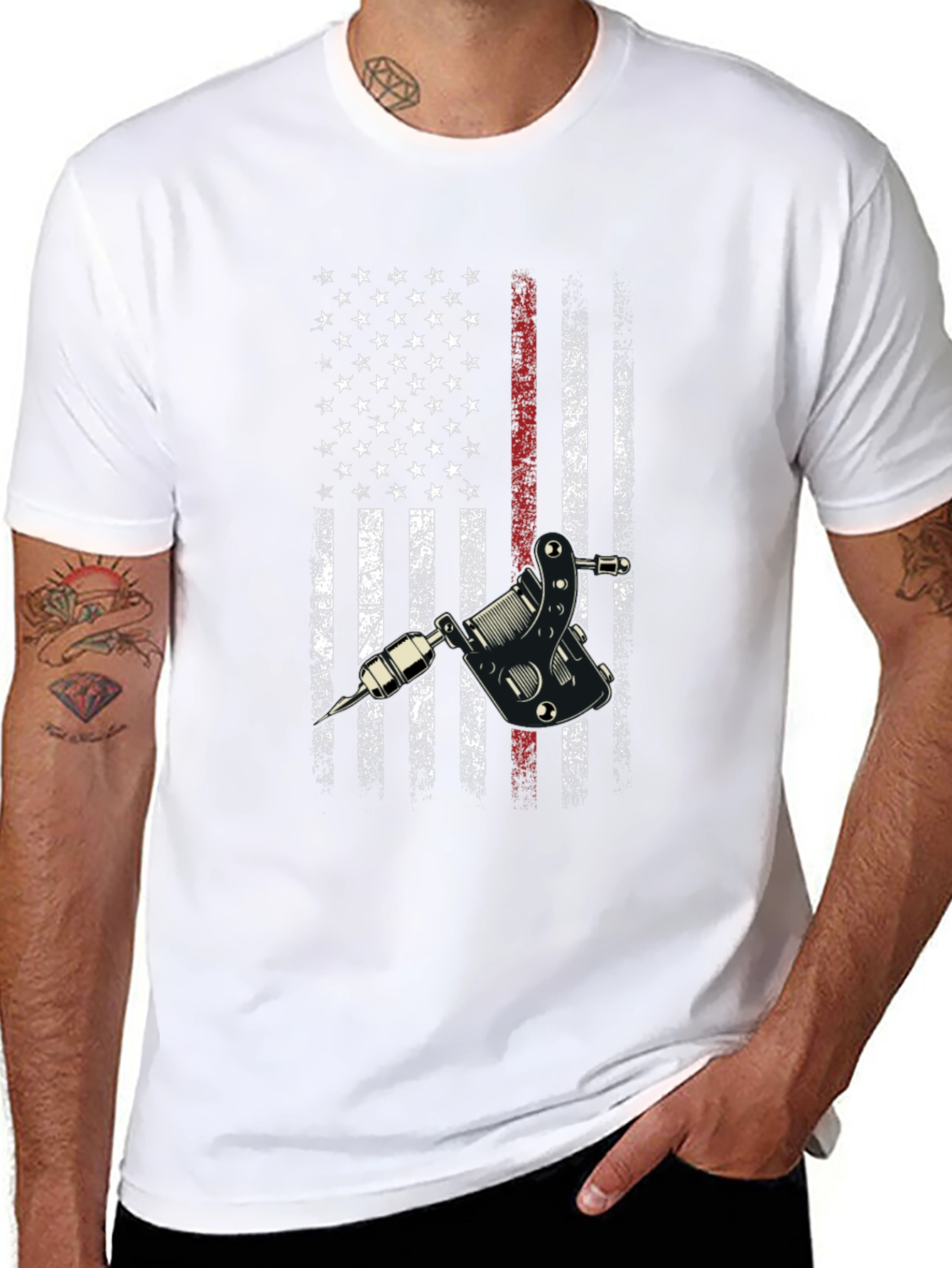 Tattoo Artist American Flag T-Shirt
