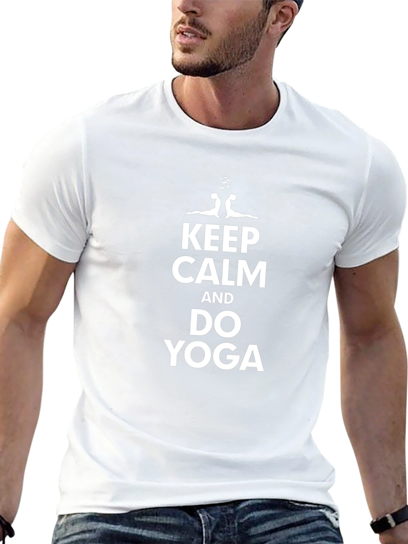 Keep Calm & Do Yoga Black Graphic T-Shirt