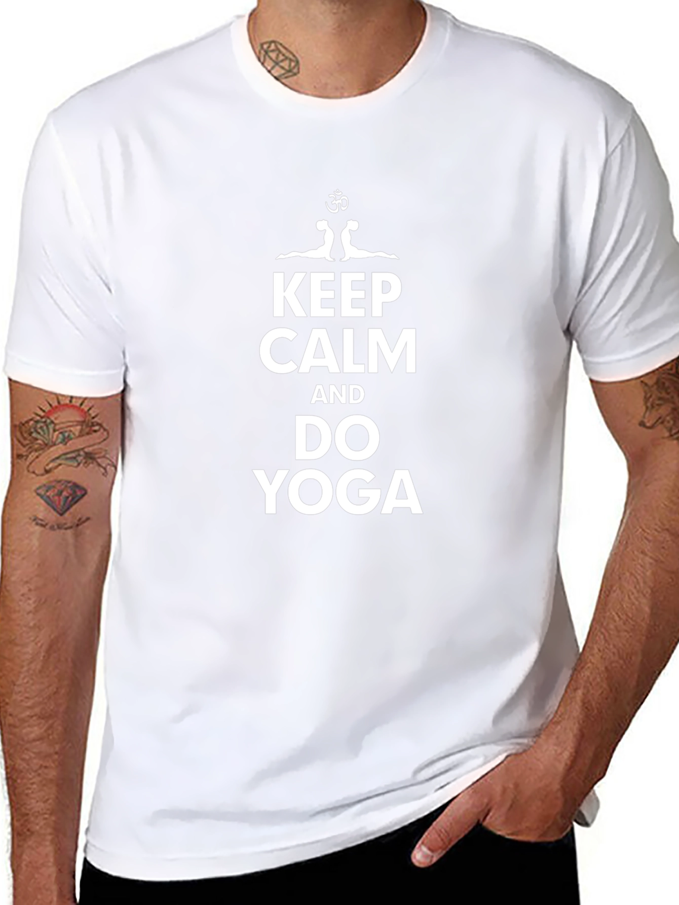 Keep Calm & Do Yoga Black Graphic T-Shirt