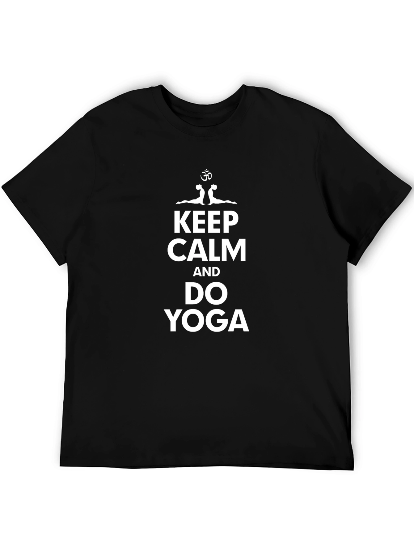 Keep Calm & Do Yoga Black Graphic T-Shirt