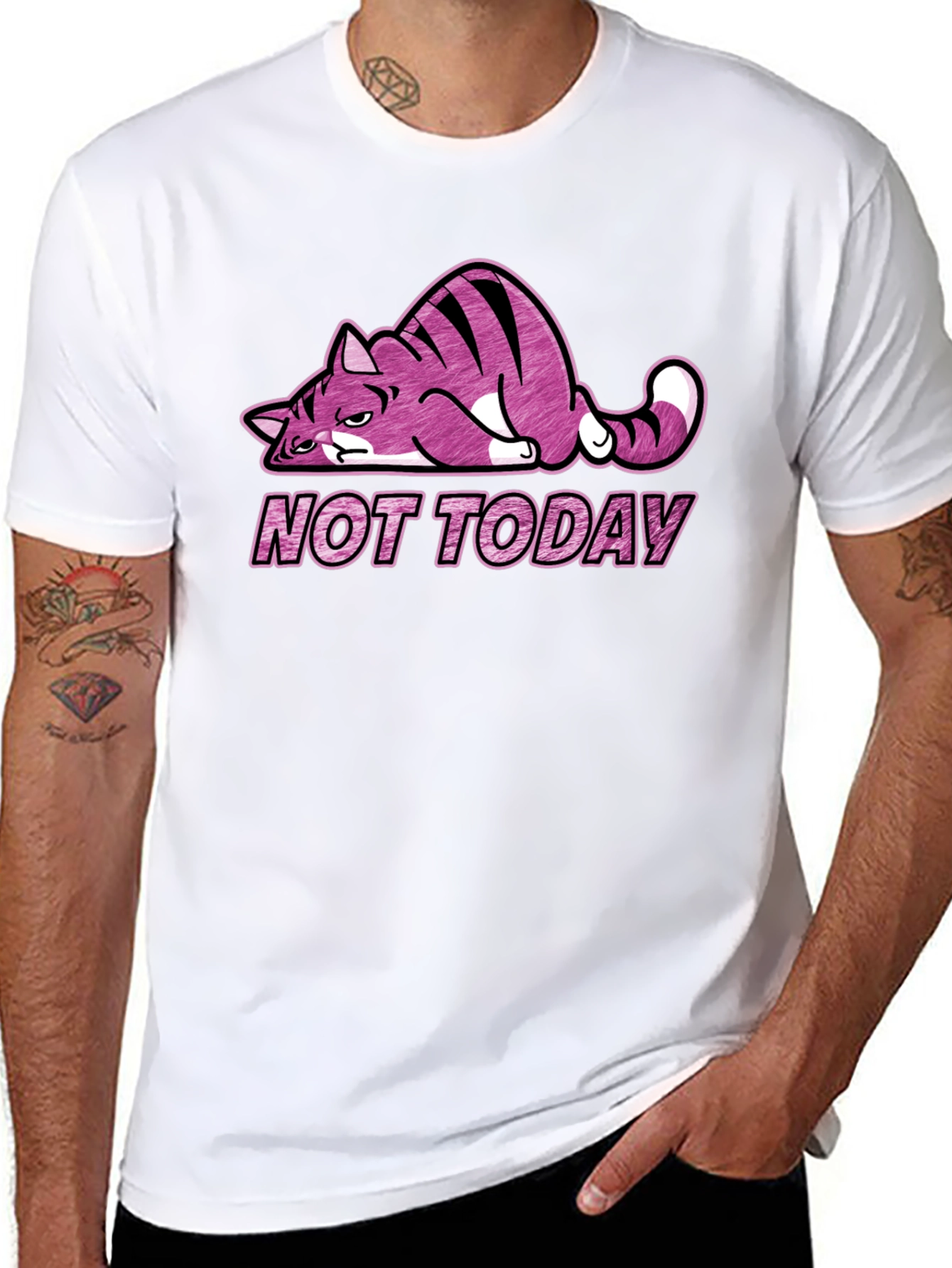 Not Today Cat Graphic Tee